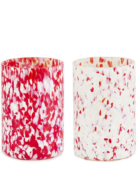 Macchia Murano glass set of two tumblers
