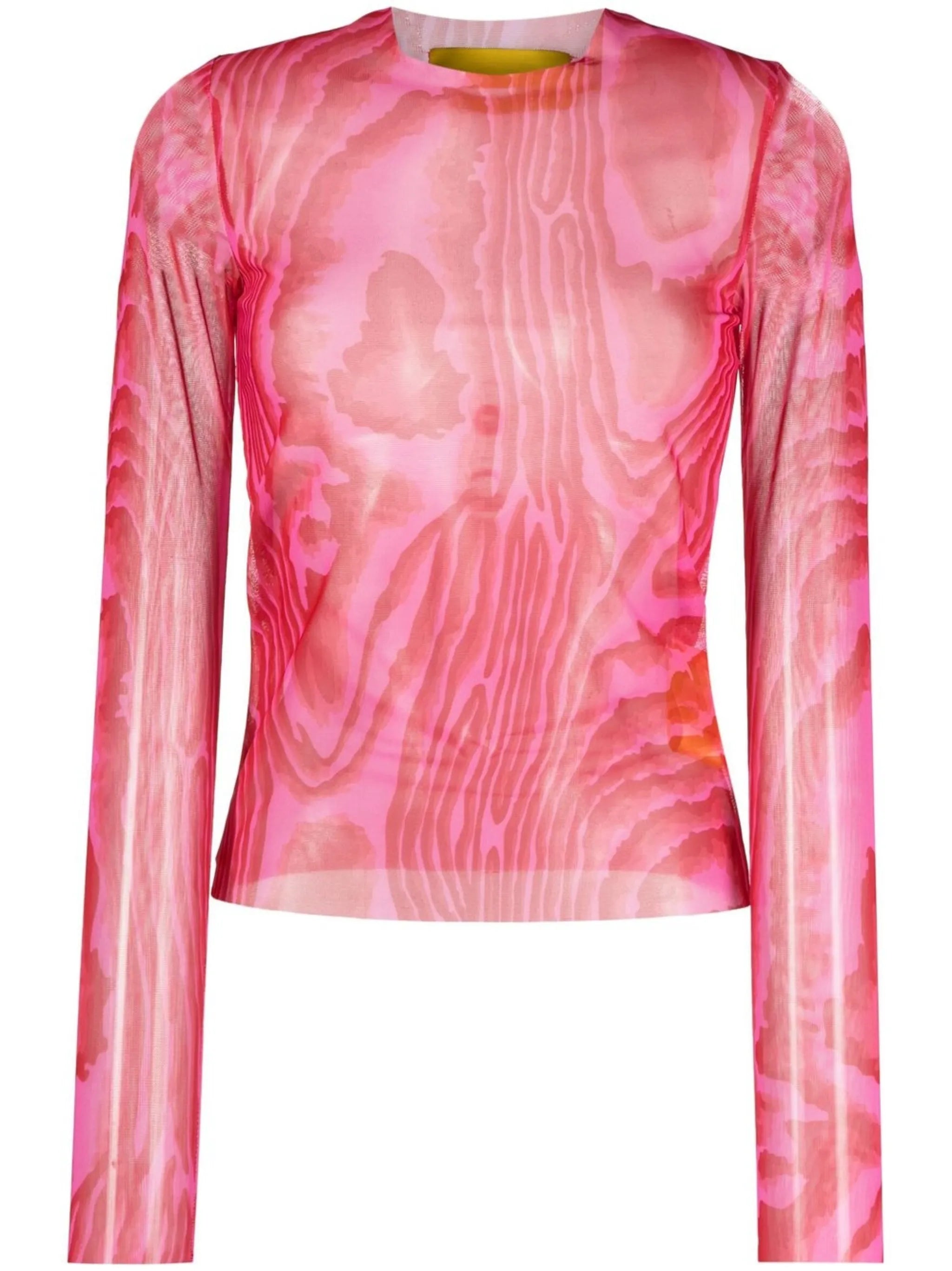 abstract-pattern recycled mesh top