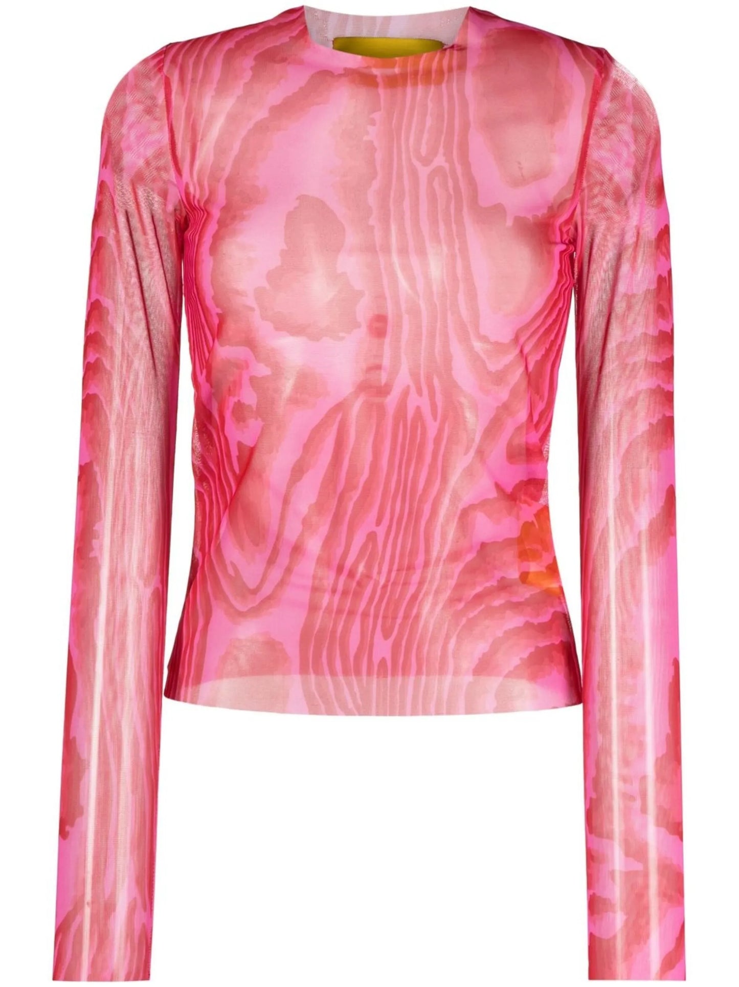 abstract-pattern recycled mesh top