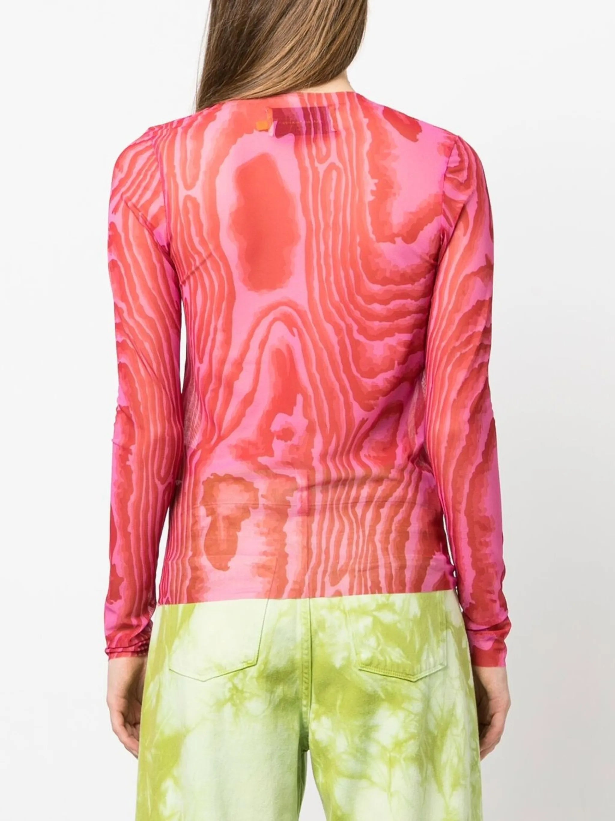 abstract-pattern recycled mesh top