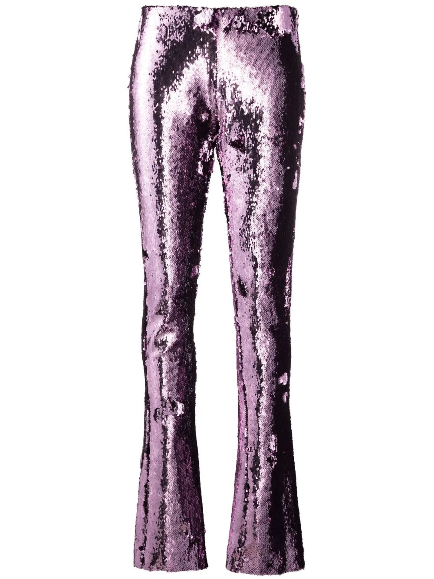 sequin-embellished flared trousers