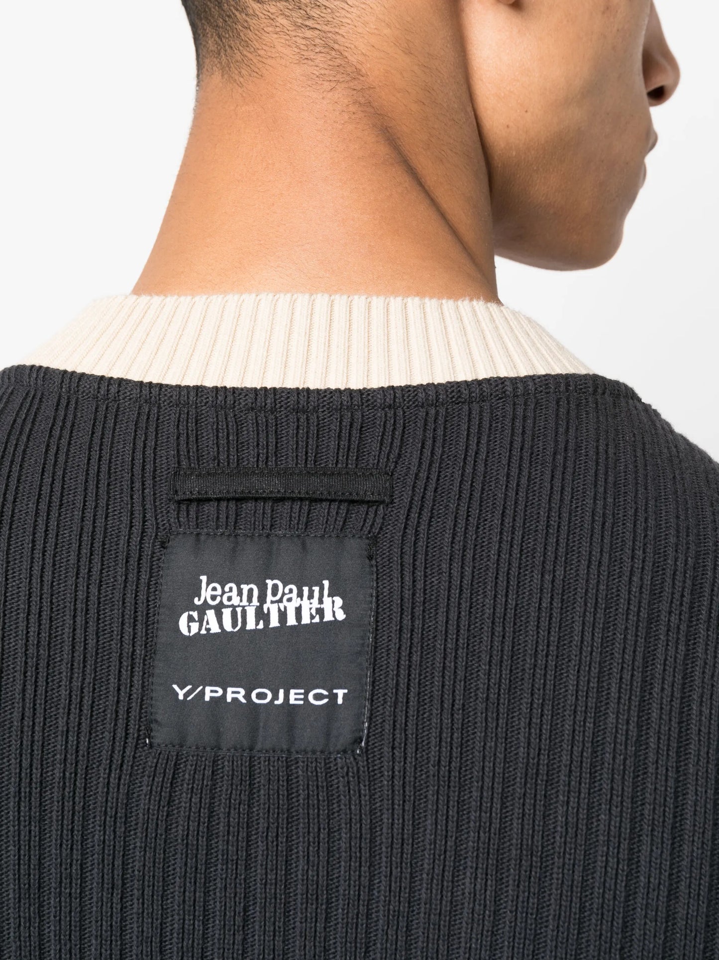 x Jean Paul Gaultier Trompe L'Oeil Argyle tank top