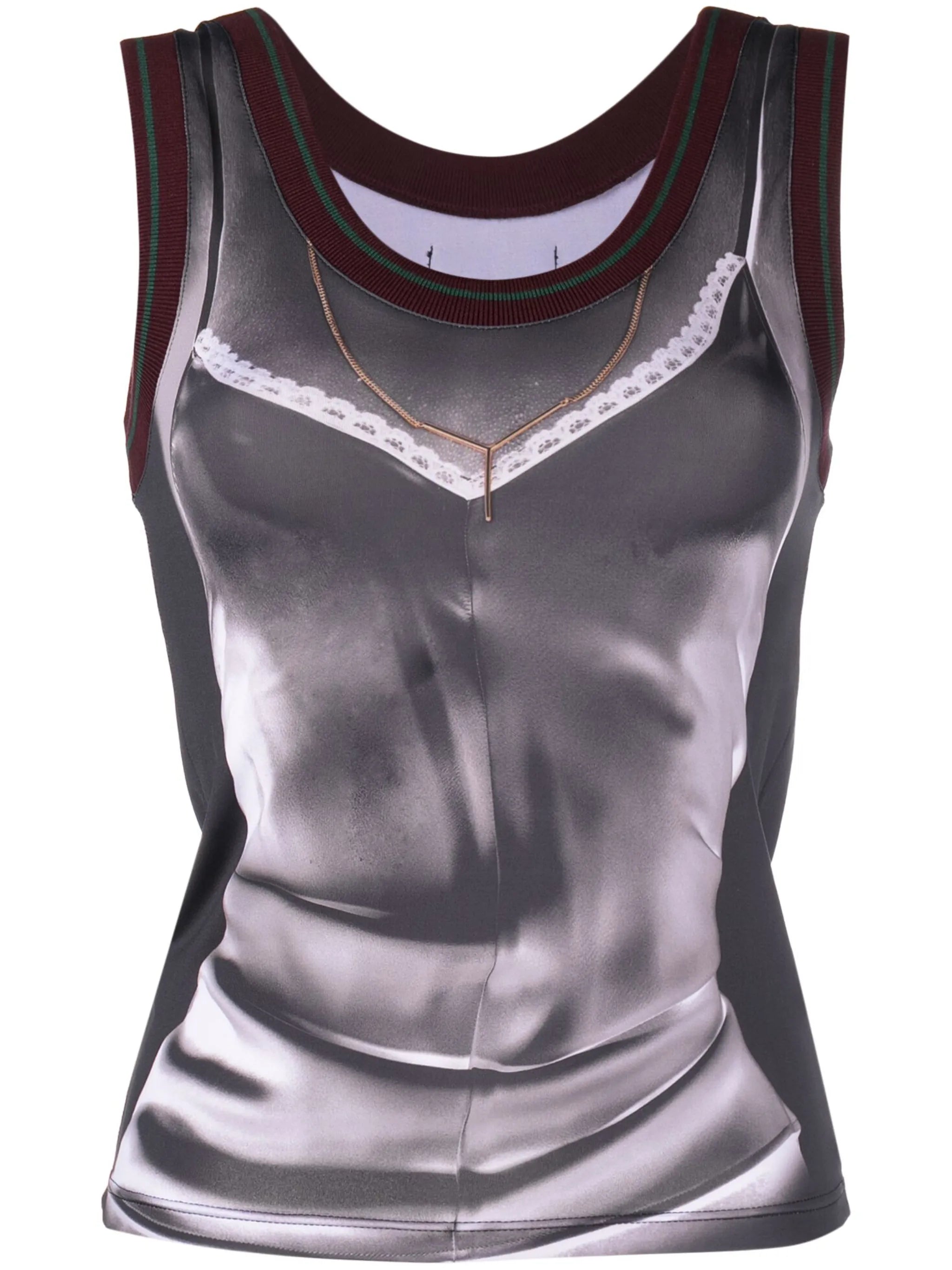 trompe l'oeil-print tank top