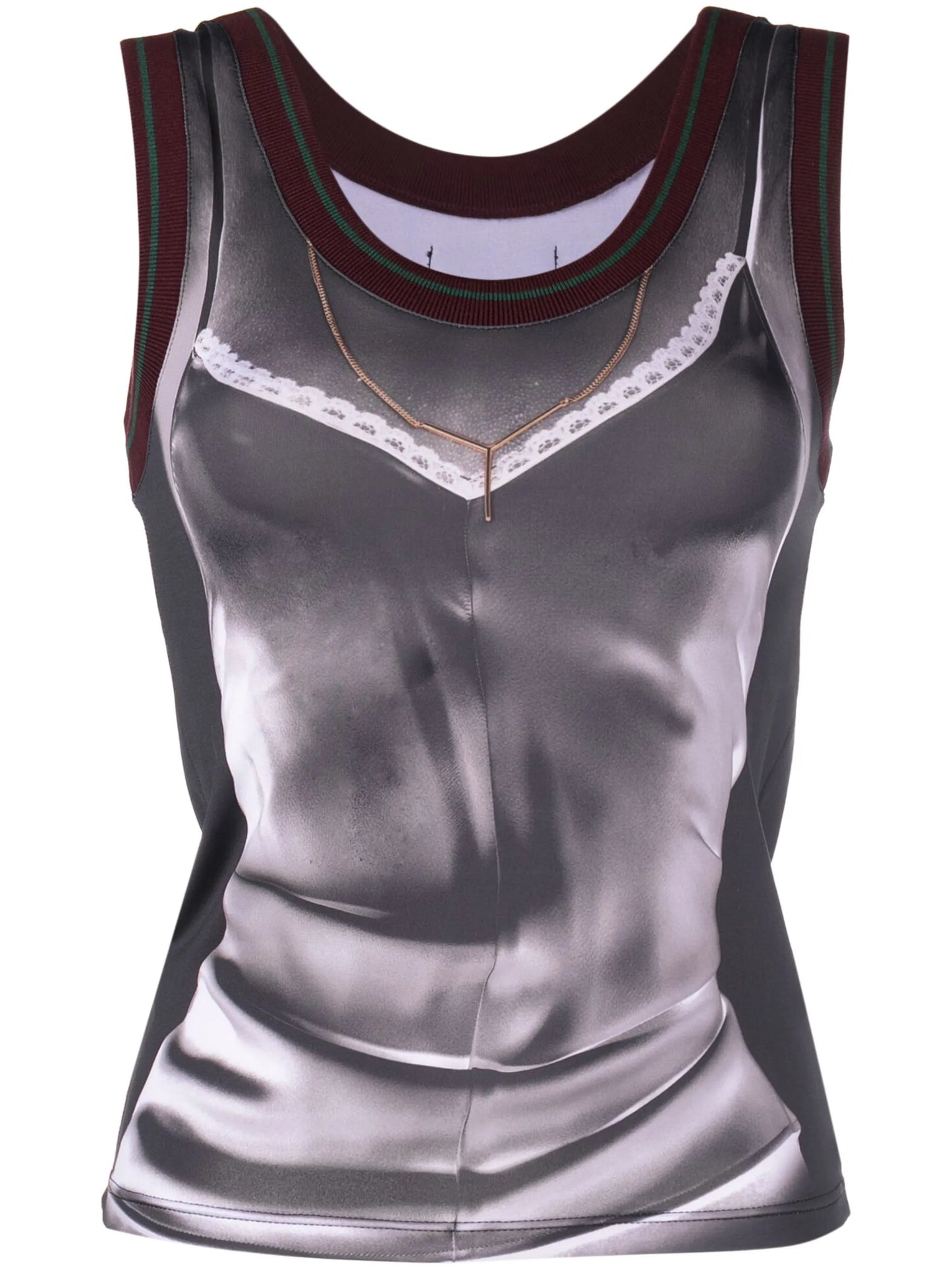 trompe l'oeil-print tank top