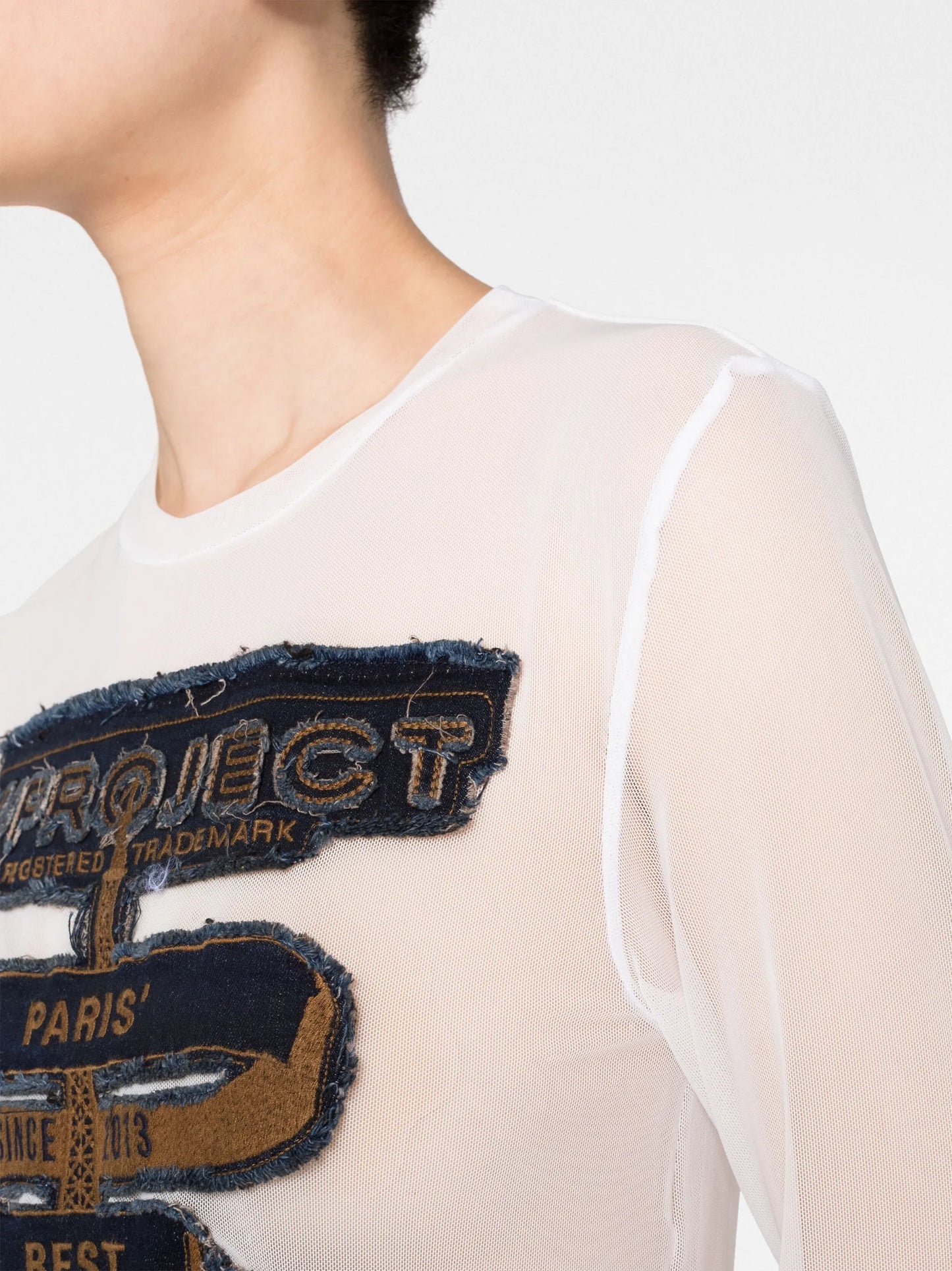 Paris Best long-sleeve mesh T-shirt