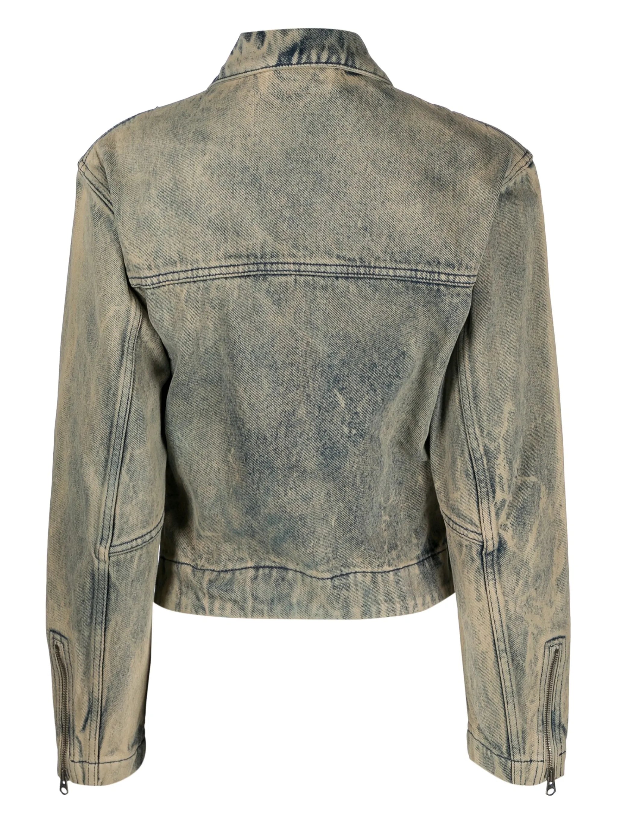 detachable-sleeve denim jacket