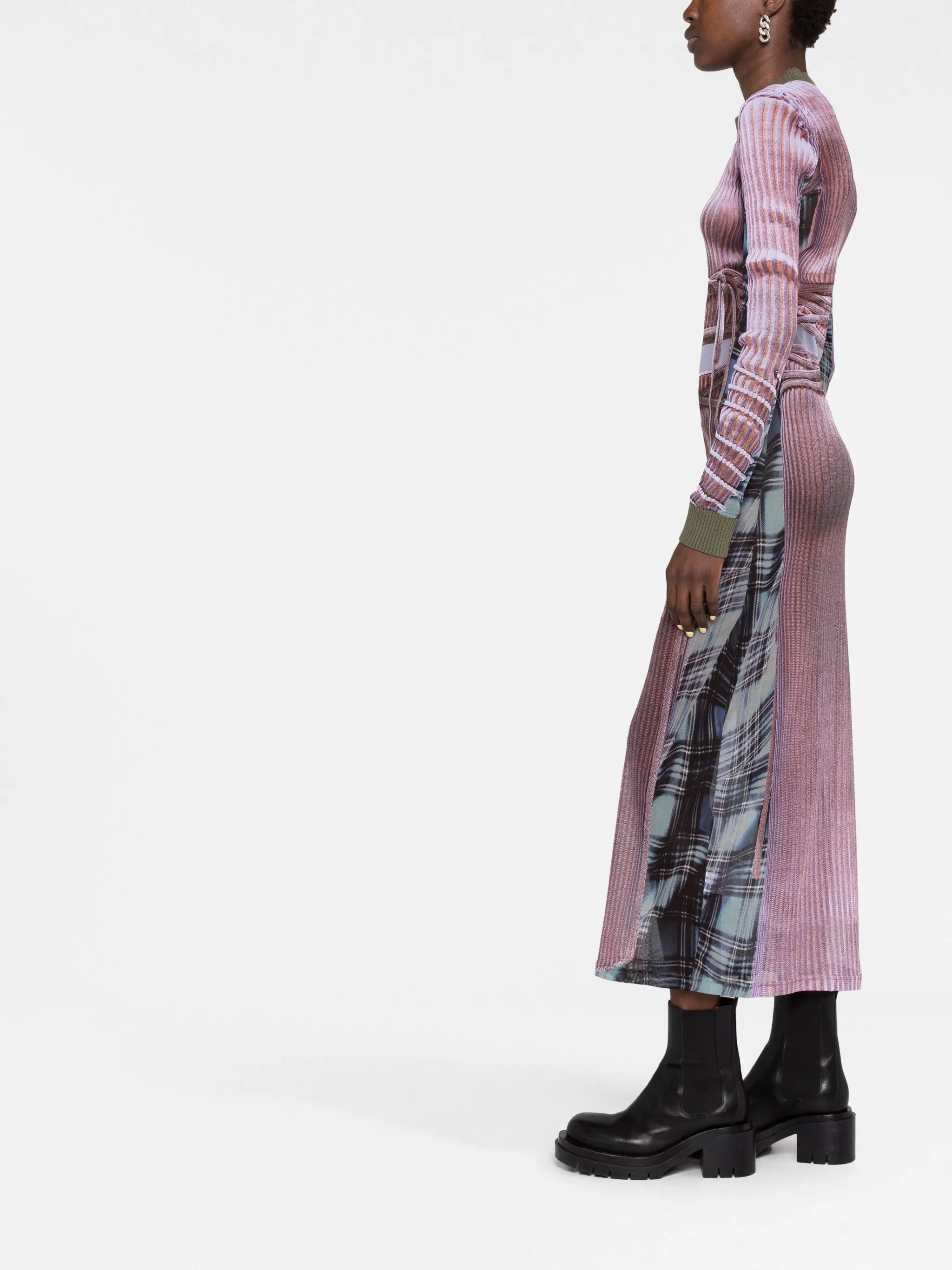 x Jean Paul Gaultier Trompe L'oeil printed dress