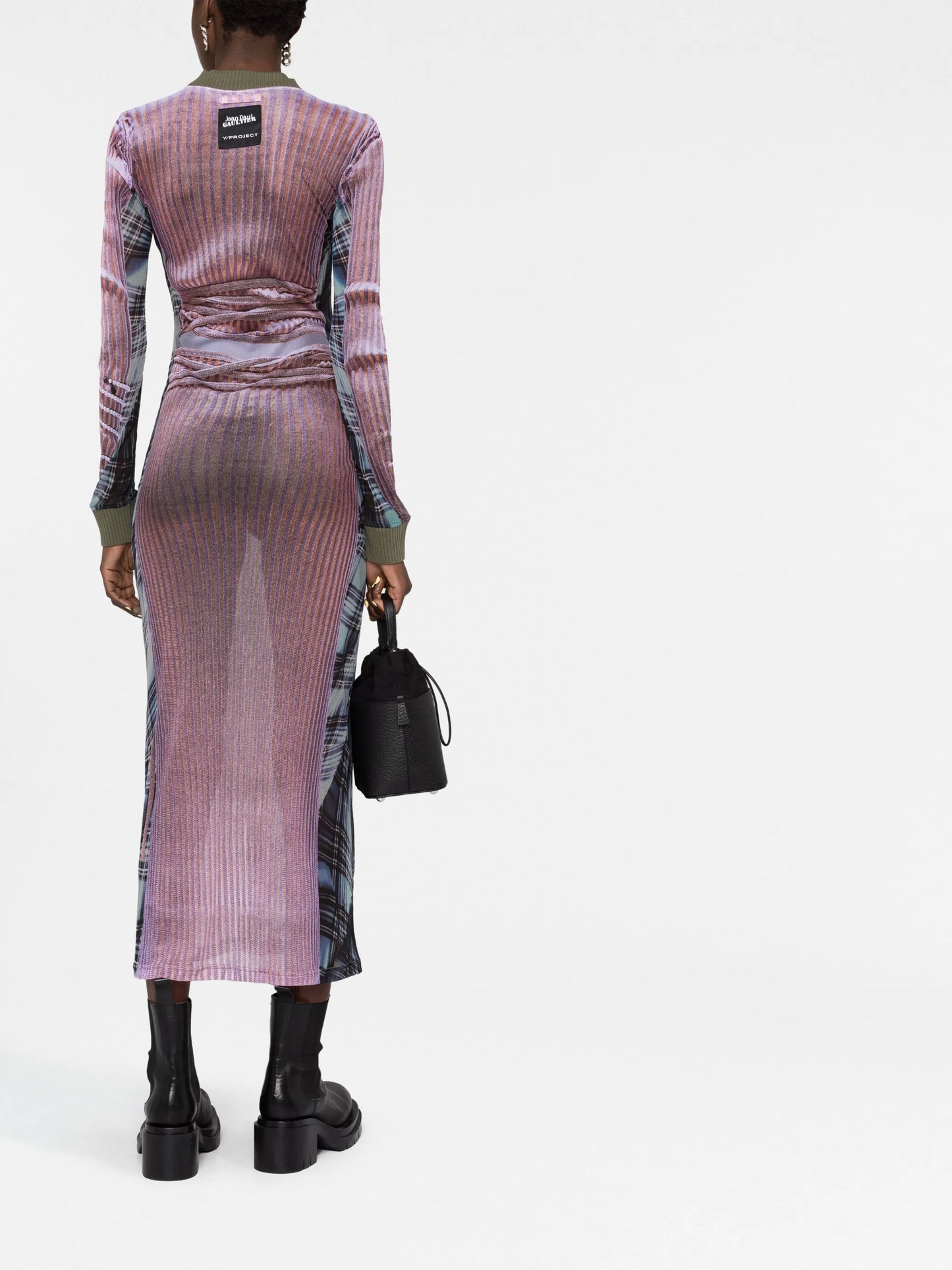 x Jean Paul Gaultier Trompe L'oeil printed dress