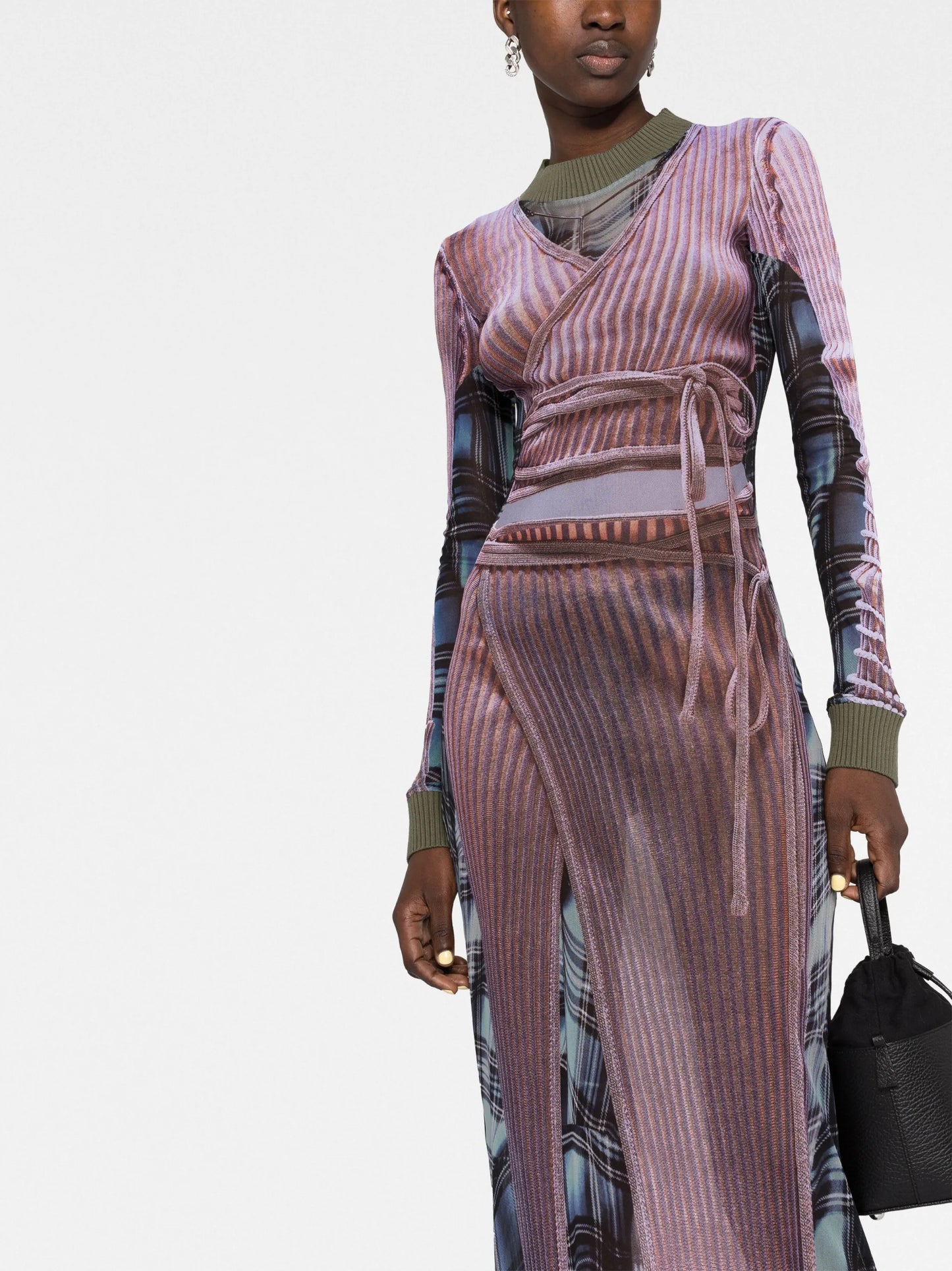 x Jean Paul Gaultier Trompe L'oeil printed dress