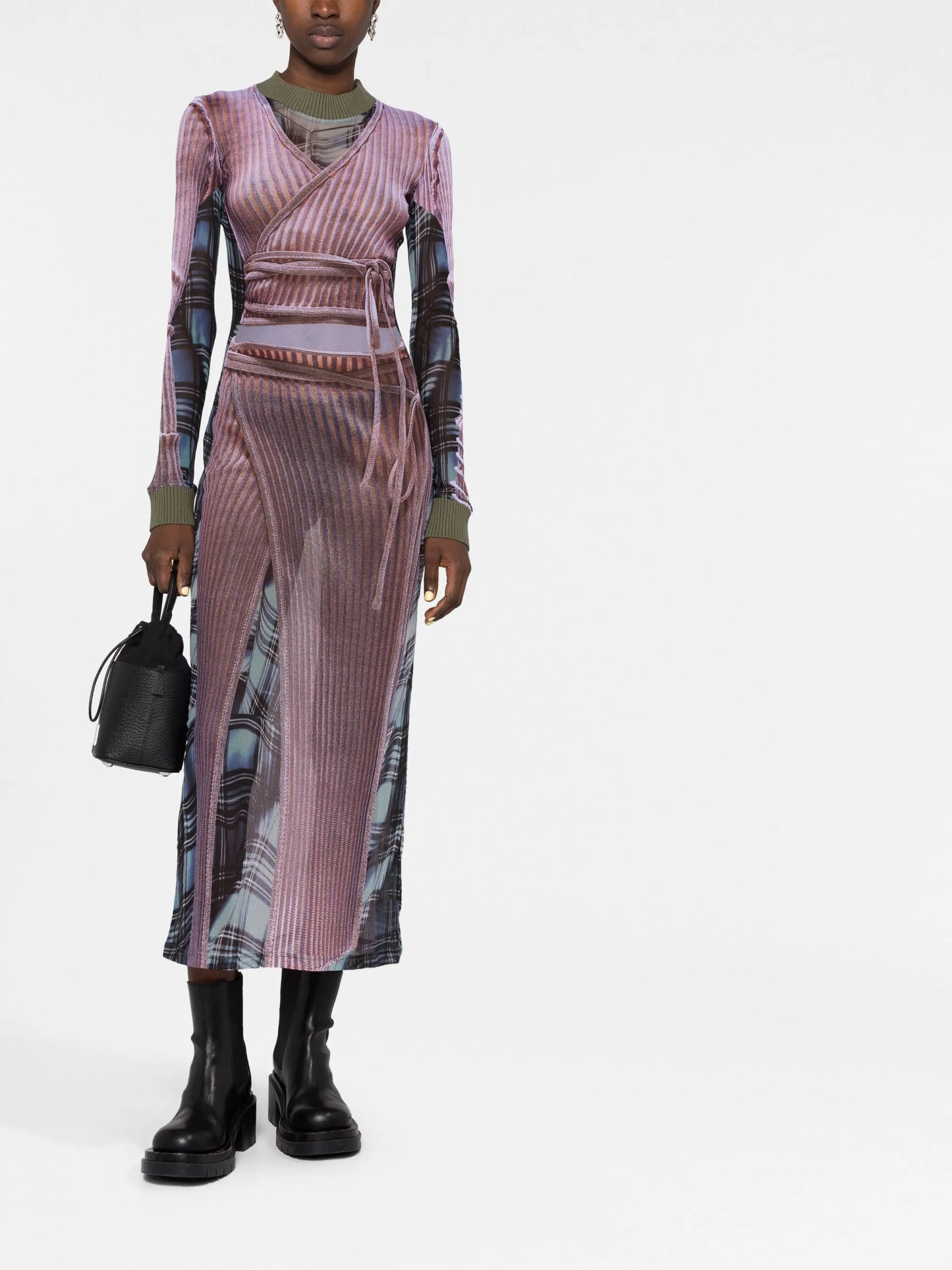 x Jean Paul Gaultier Trompe L'oeil printed dress