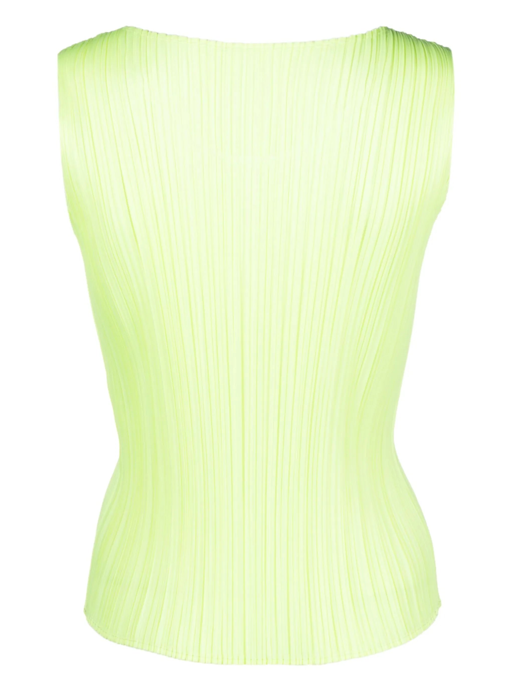 Monthly Colors March plissé tank top
