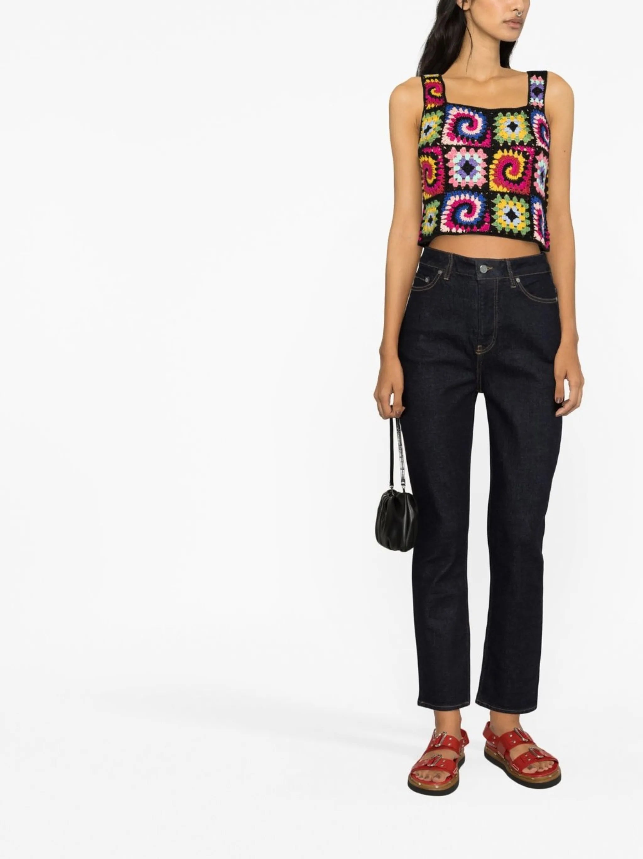 slim-leg cropped jeans