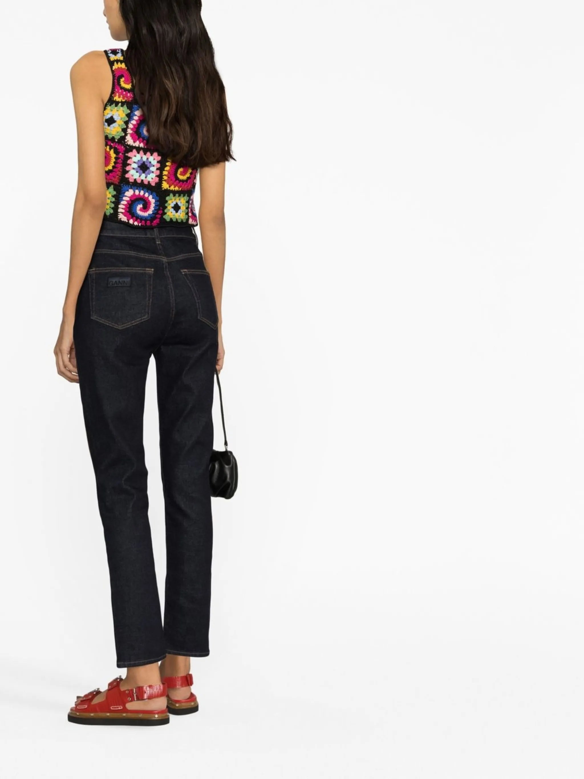 slim-leg cropped jeans