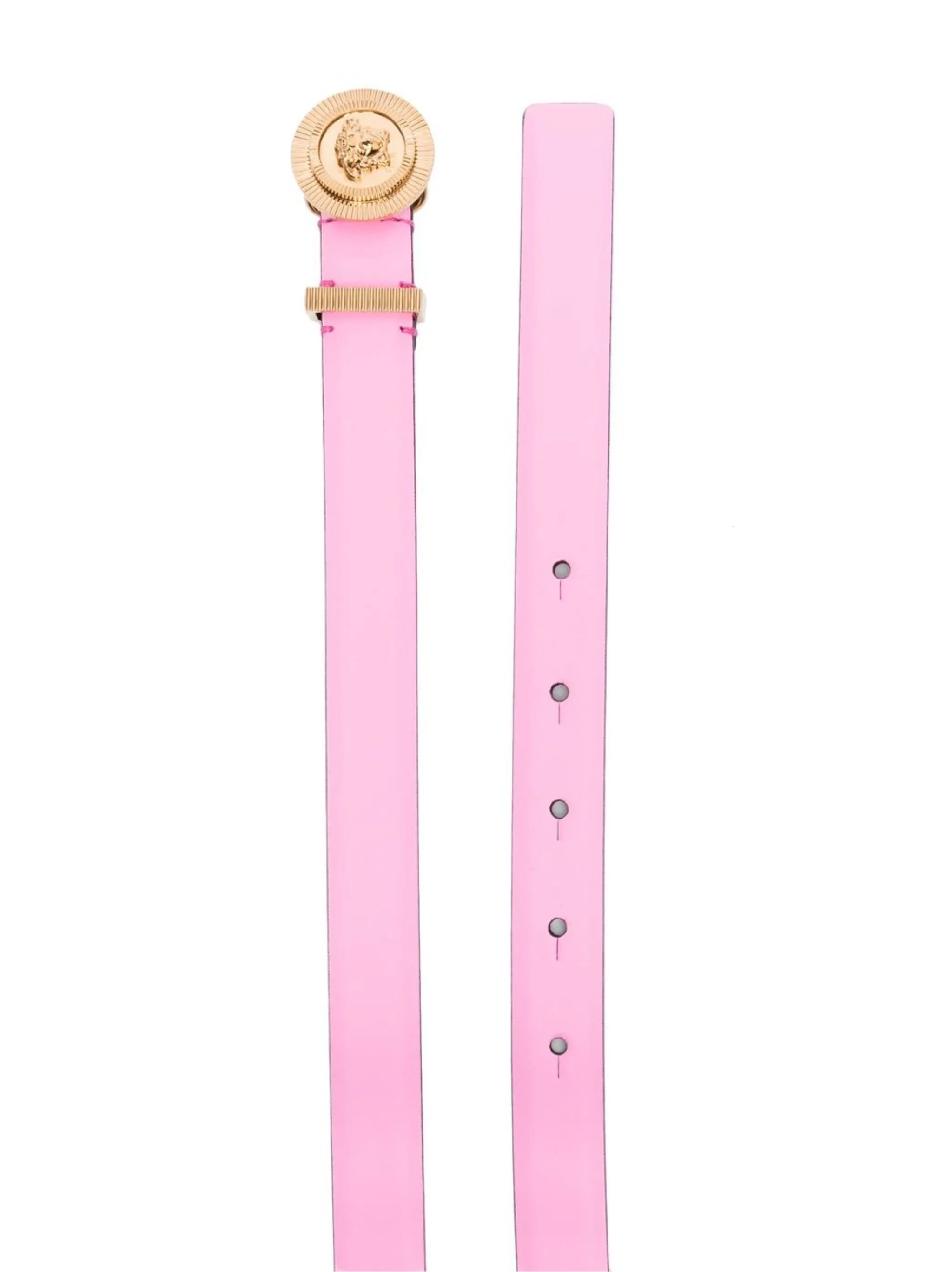 Medusa logo-buckle leather belt
