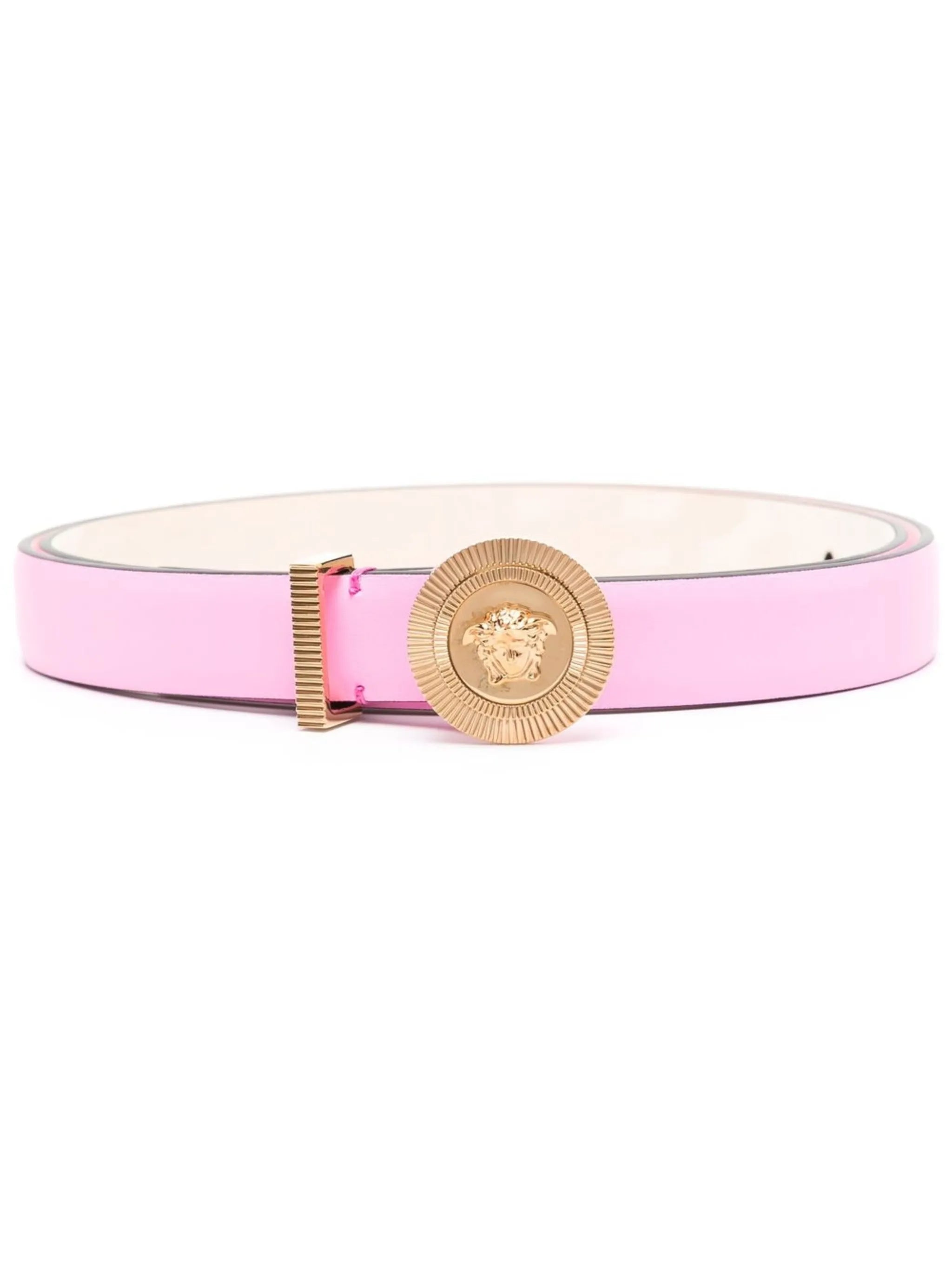 Medusa logo-buckle leather belt