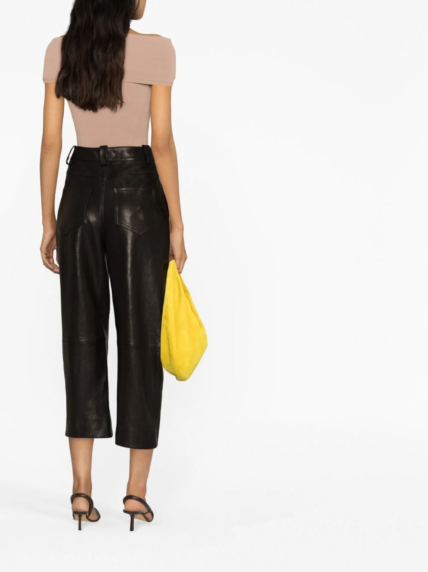 high-waisted cropped trousers