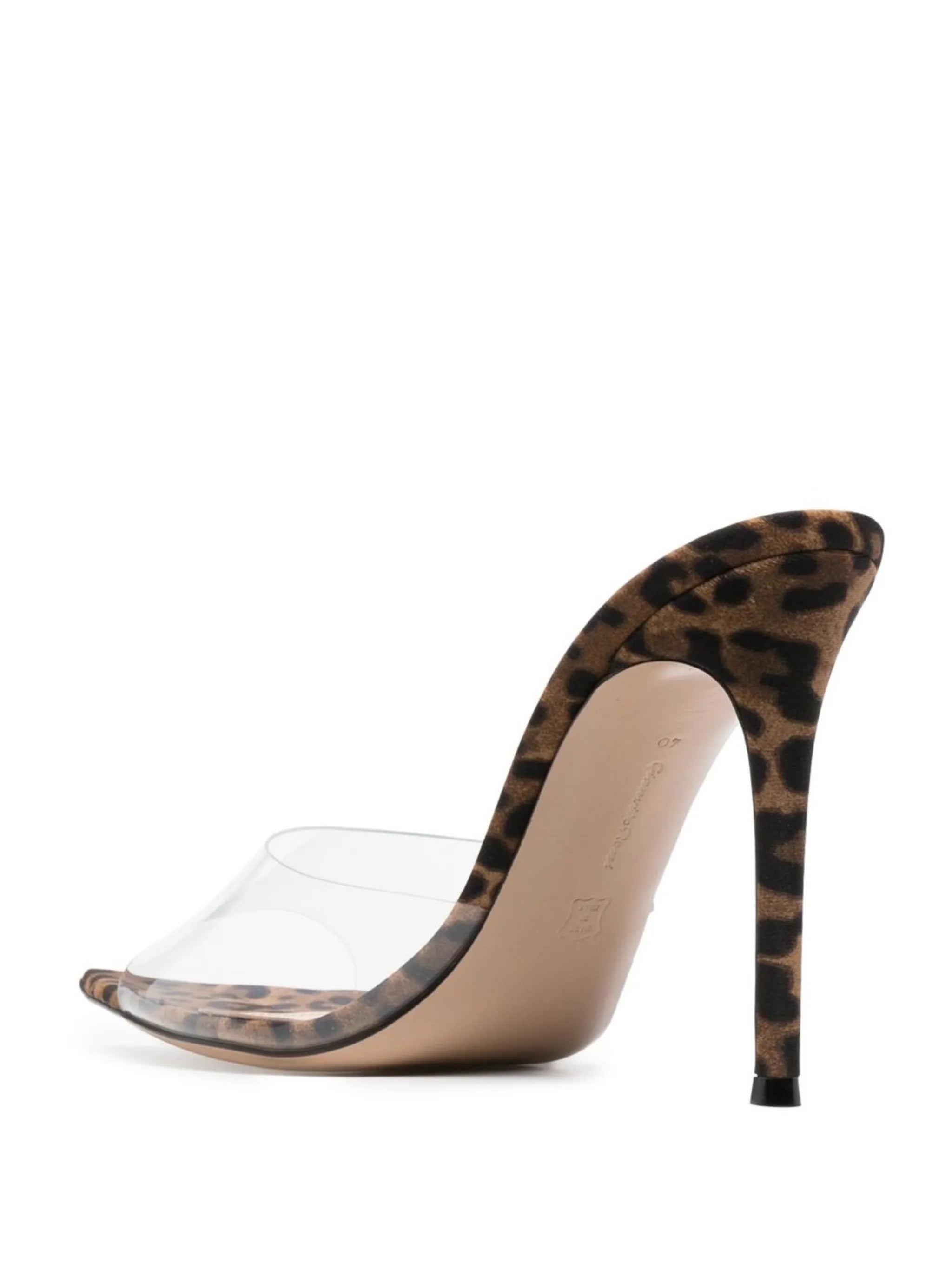 Elle 105mm leopard-print sandals