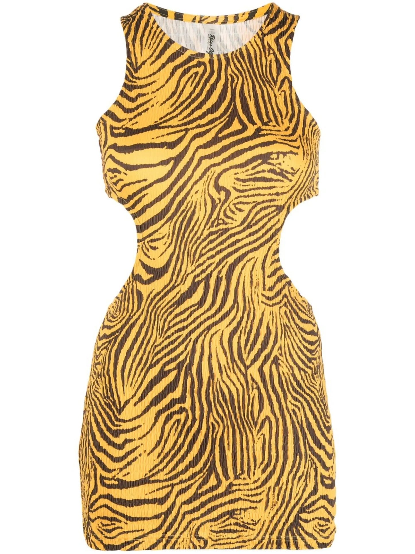 zebra-print mini dress