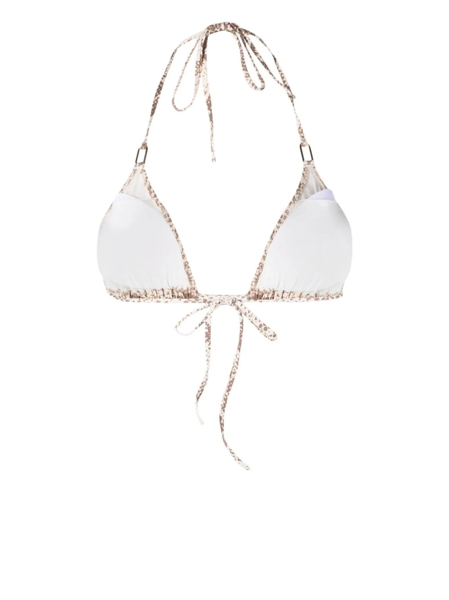Cancun snakeskin-print bikini top