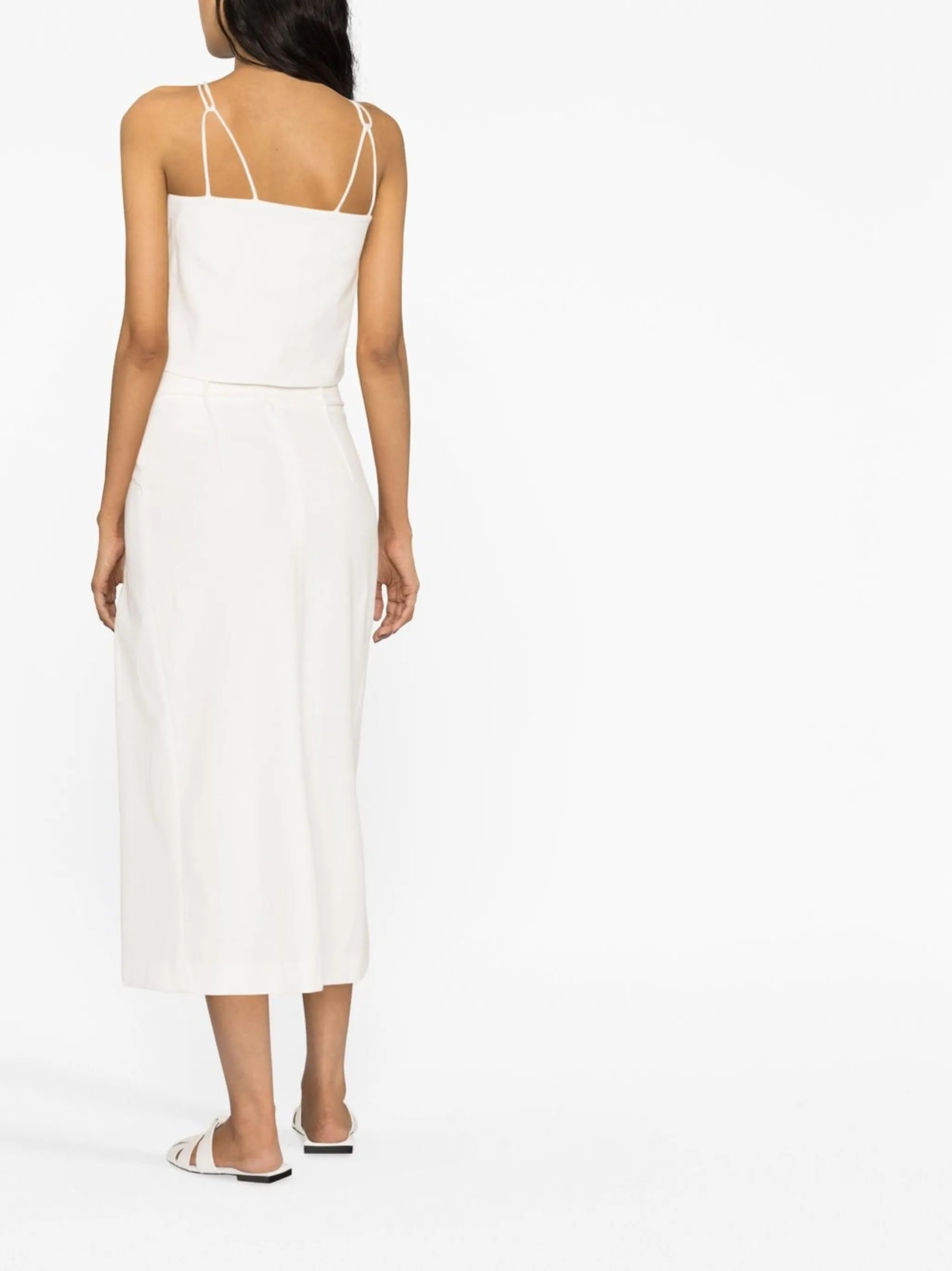 pleated-effect drawstring skirt