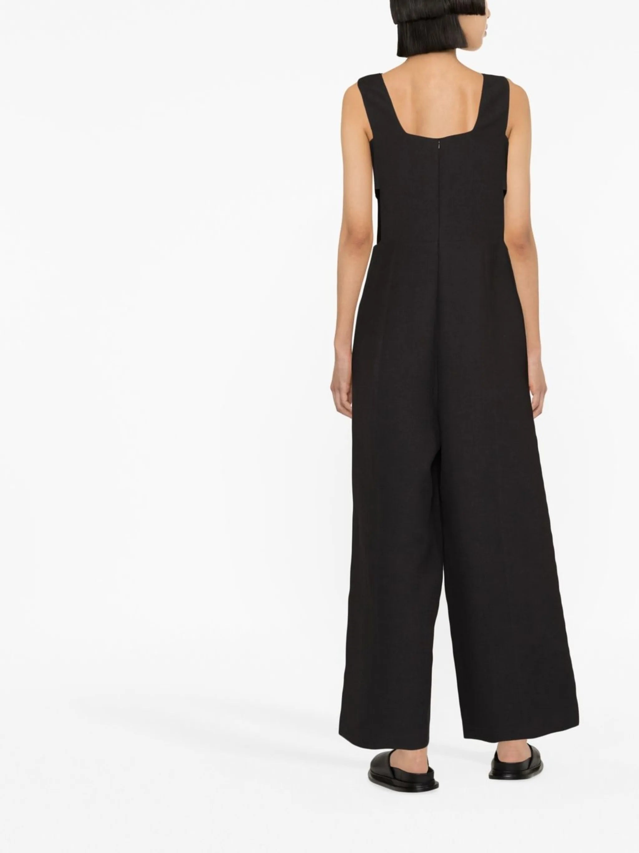 square-neck jumpsuit
