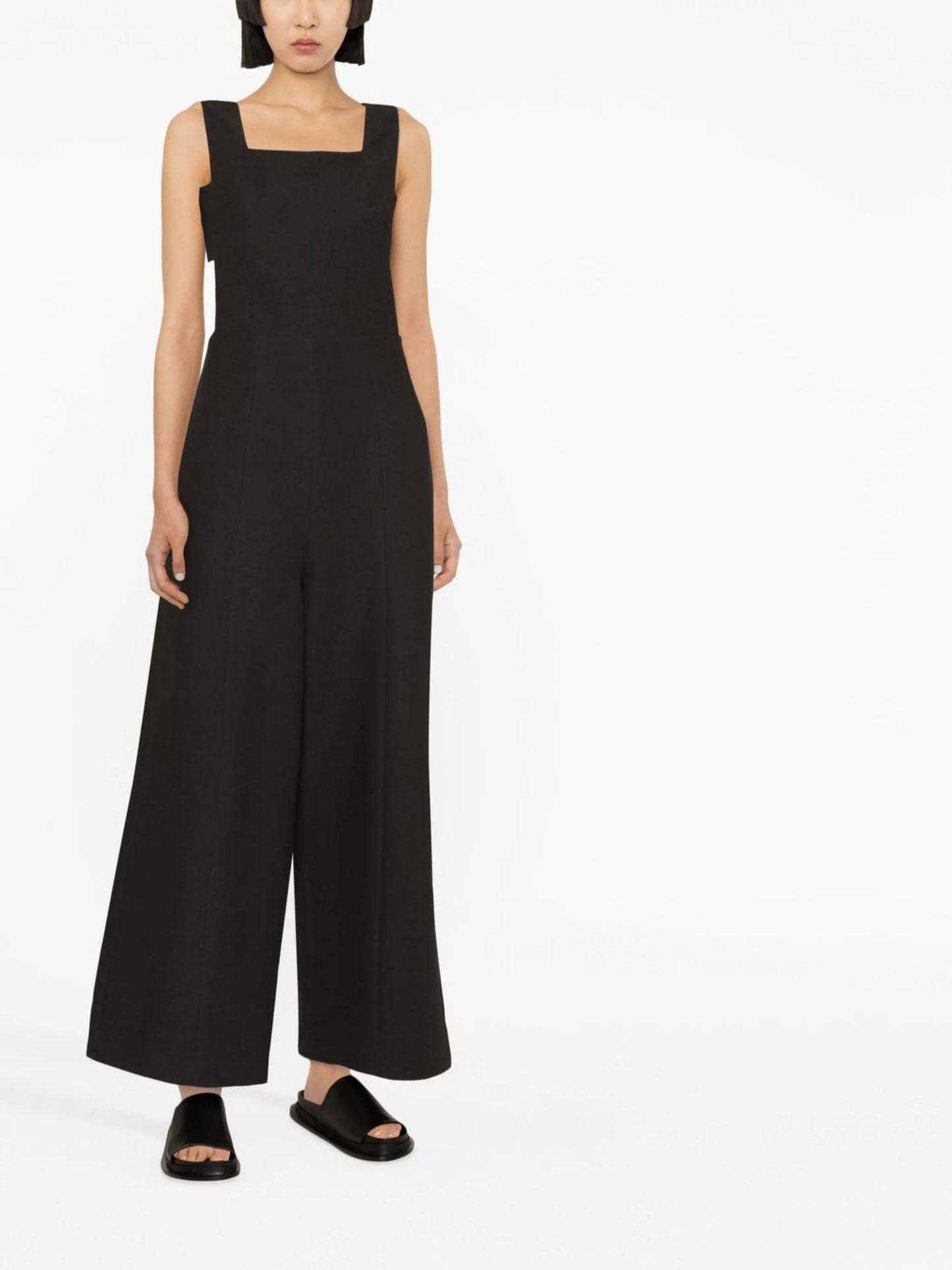 square-neck jumpsuit