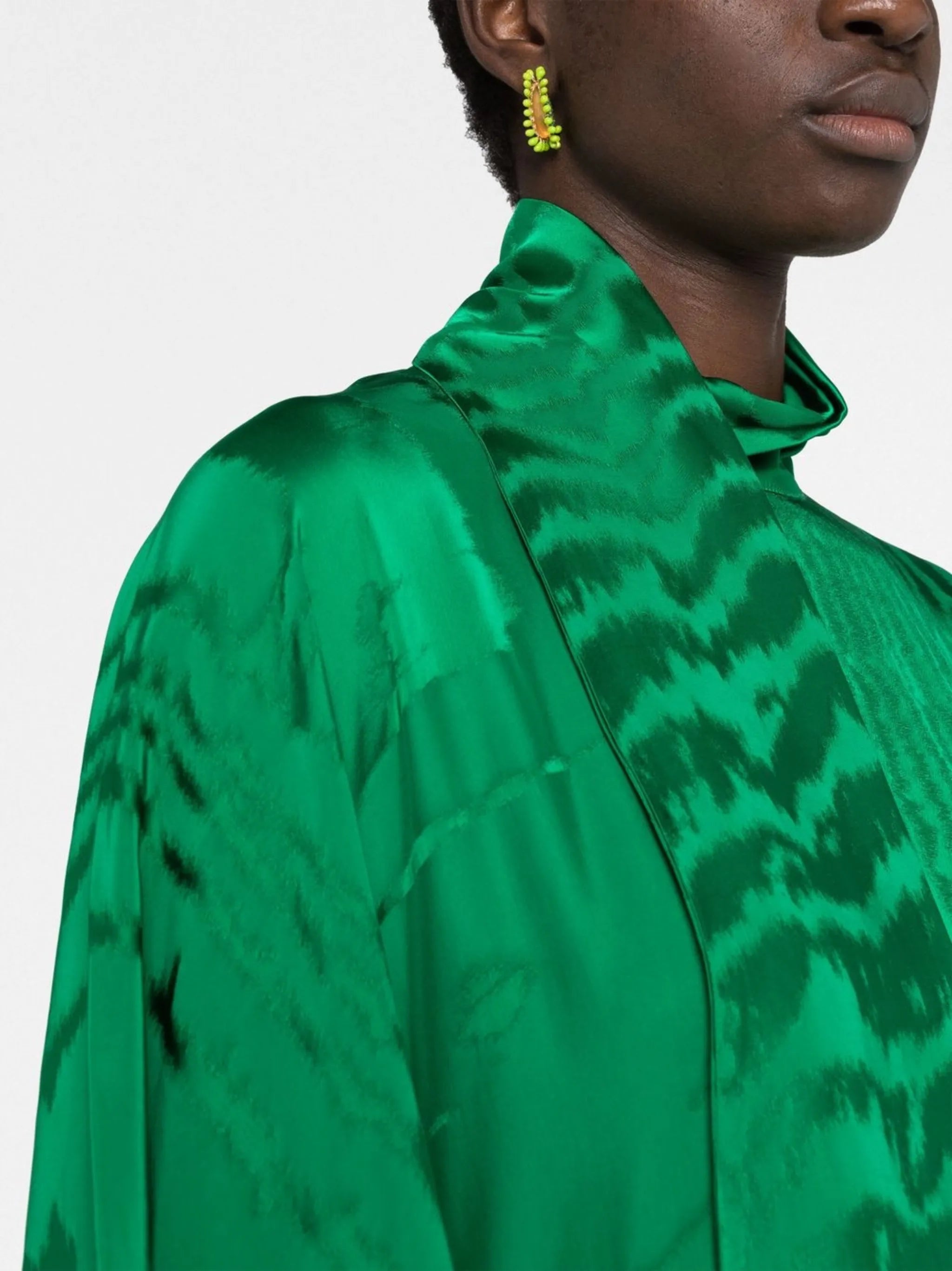 Mrs Ross moire-effect kaftan dress