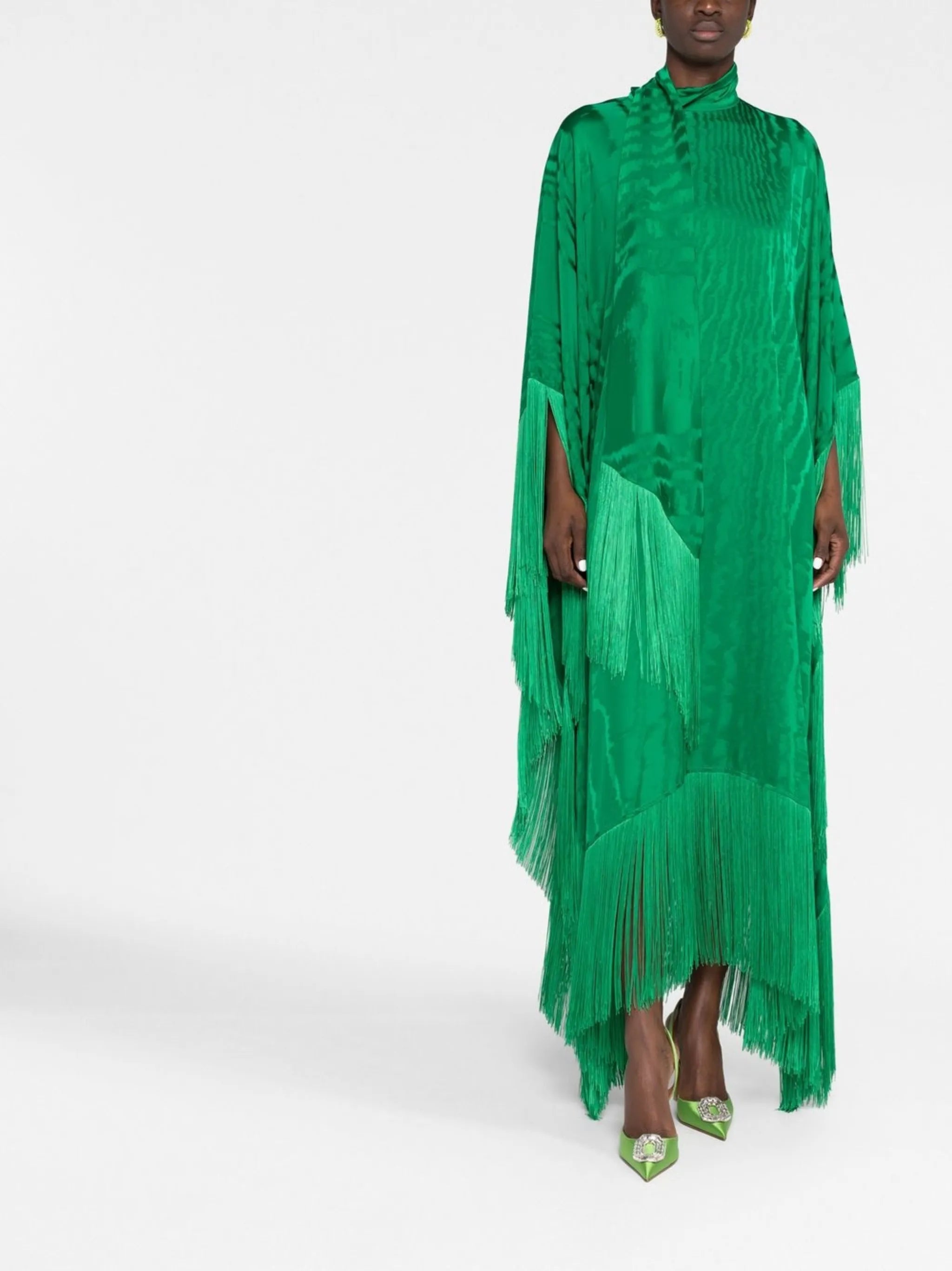 Mrs Ross moire-effect kaftan dress