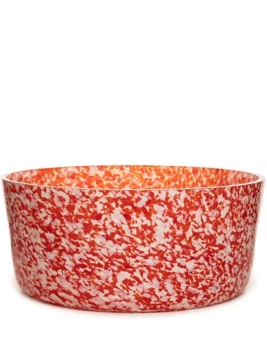 Macchia Murano glass large bowl
