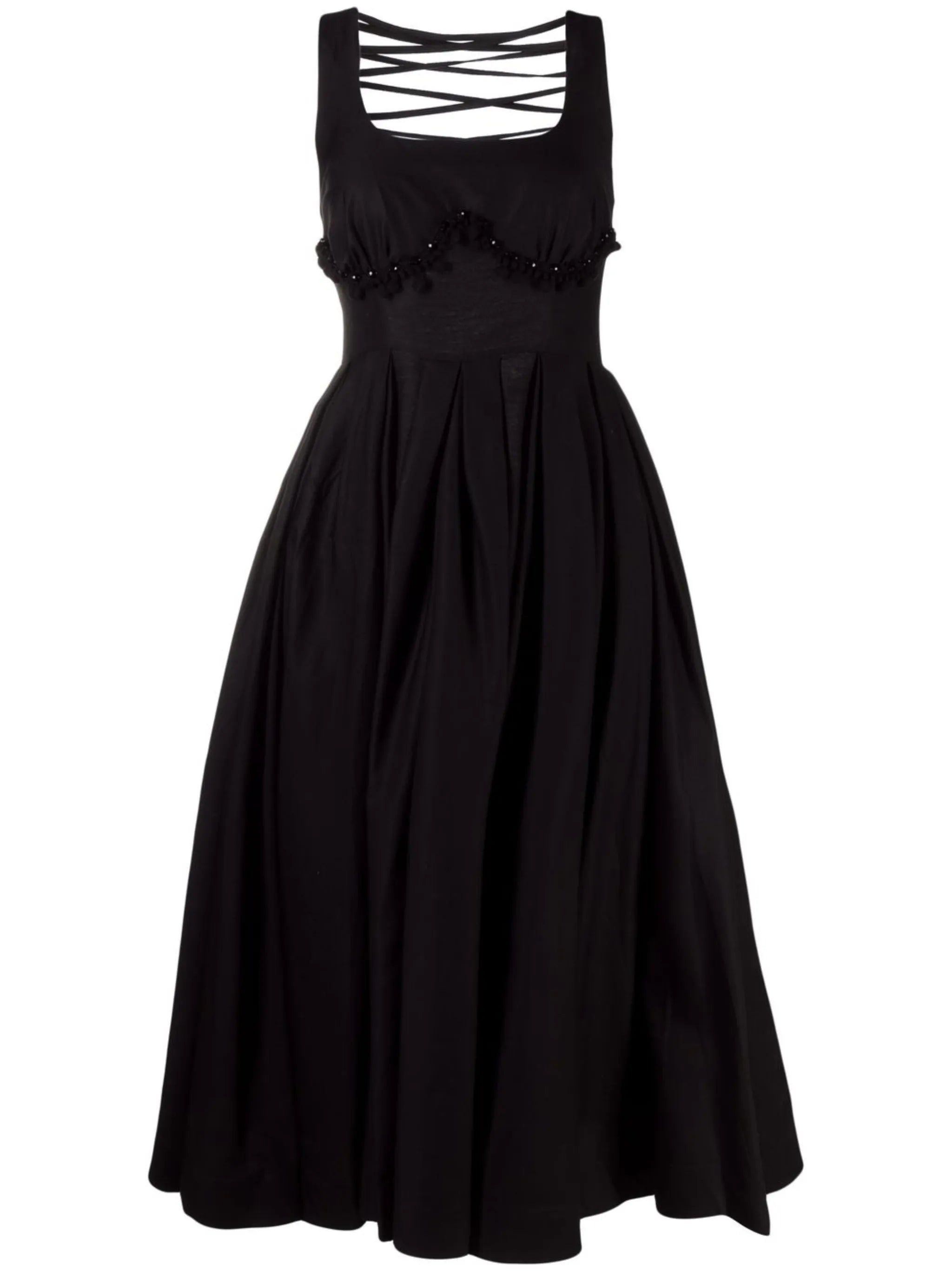 lace-up midi dress