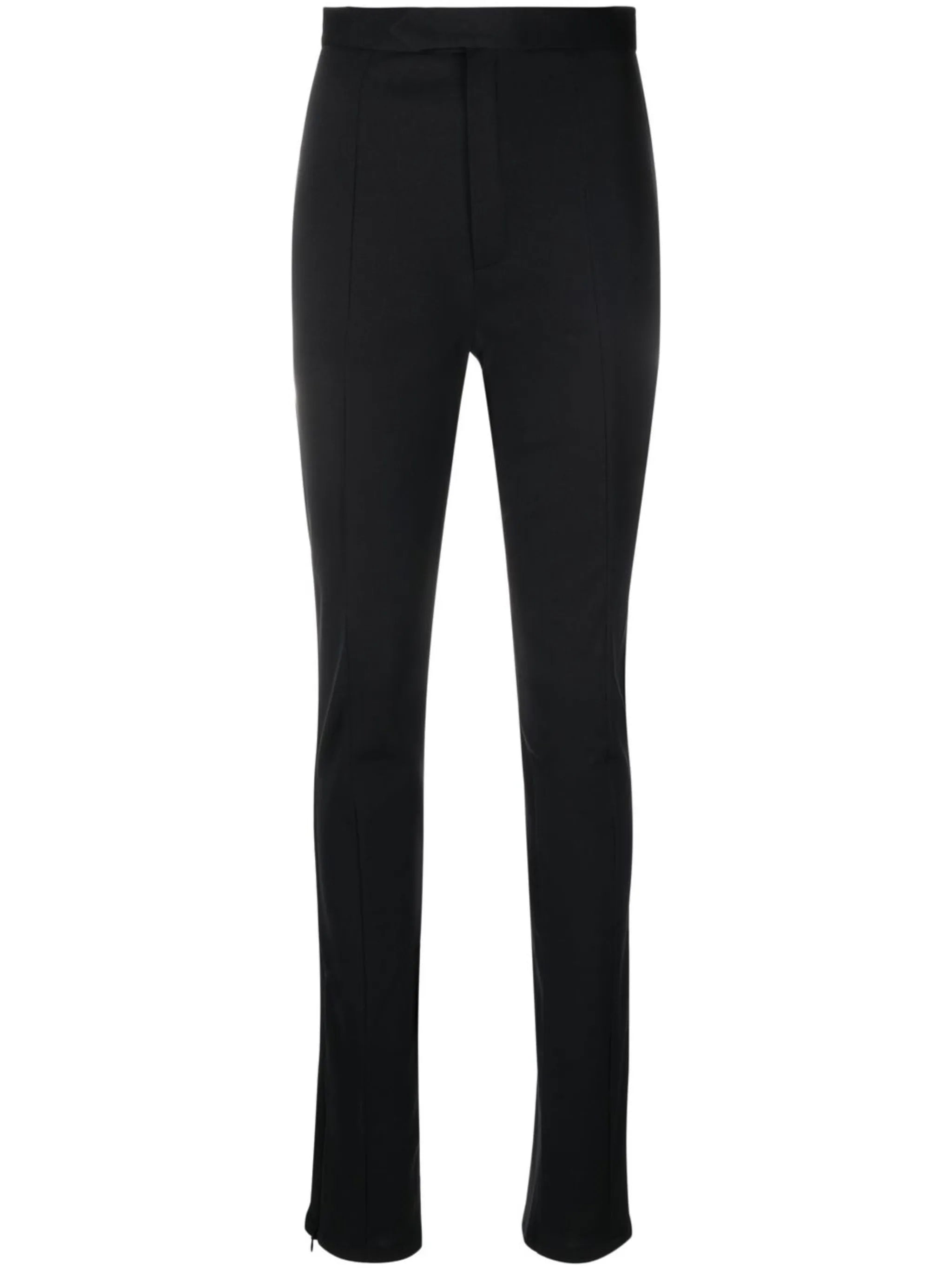high-waisted slit-detail trousers