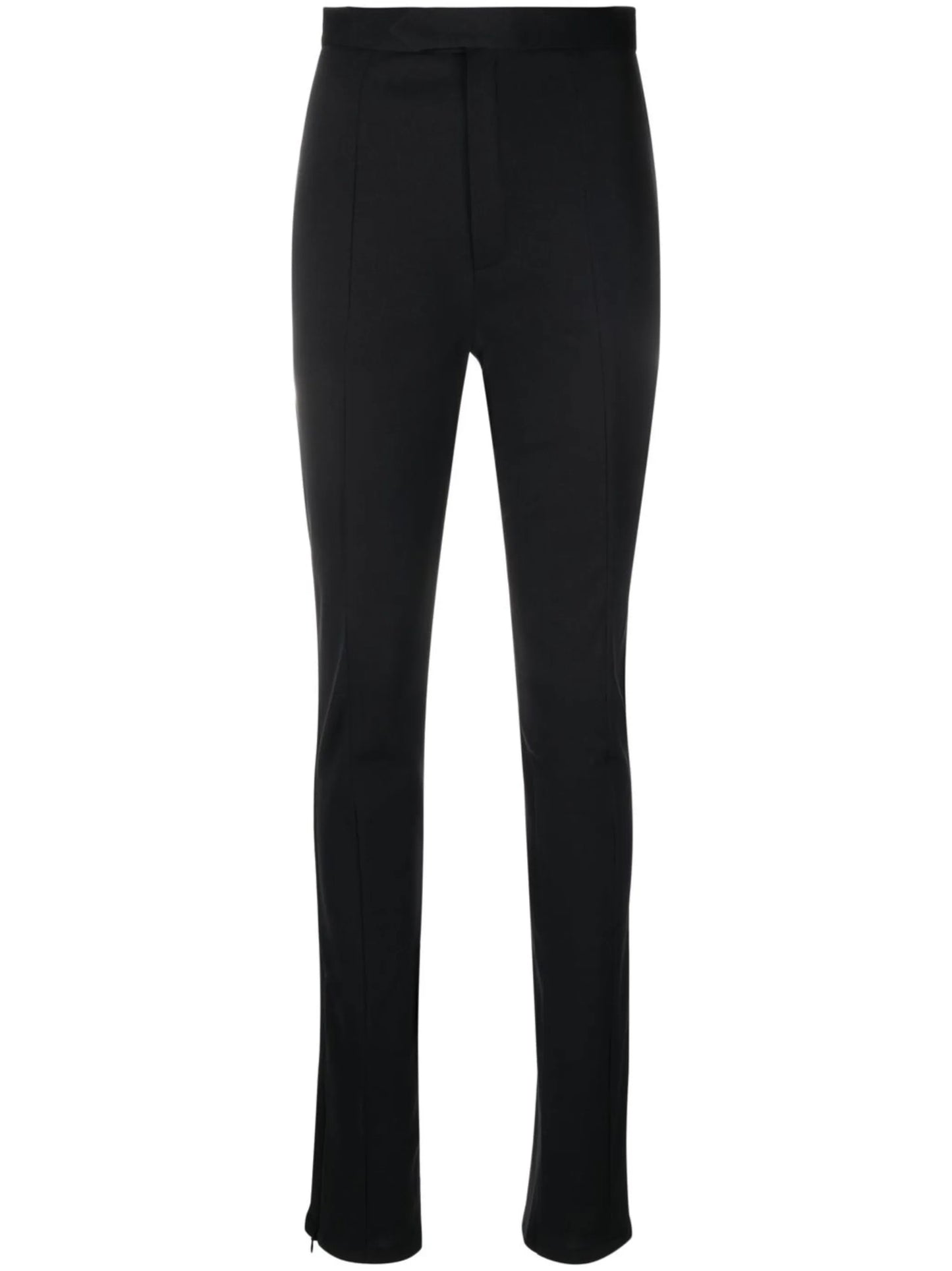 high-waisted slit-detail trousers