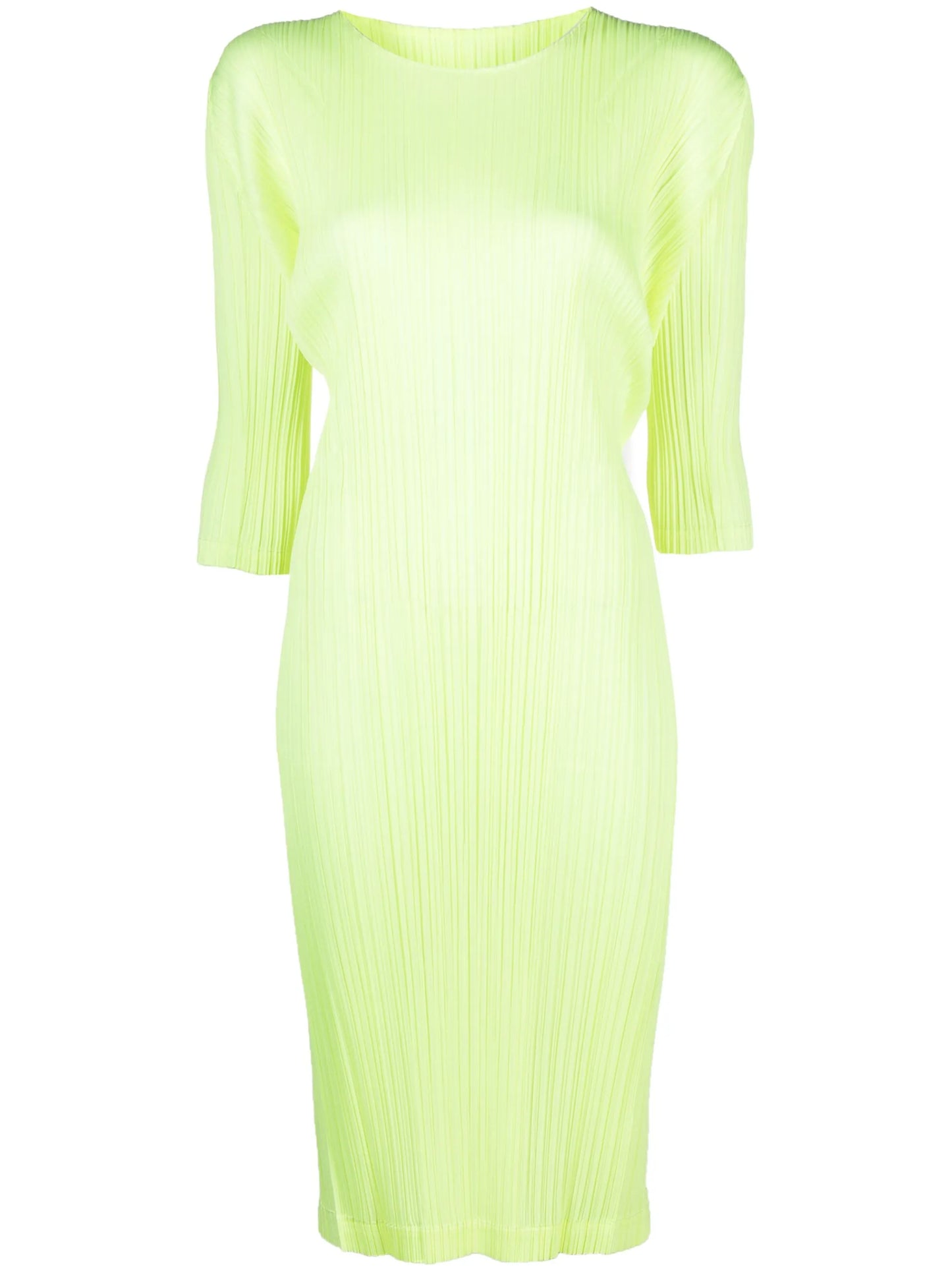 pleated midi dress