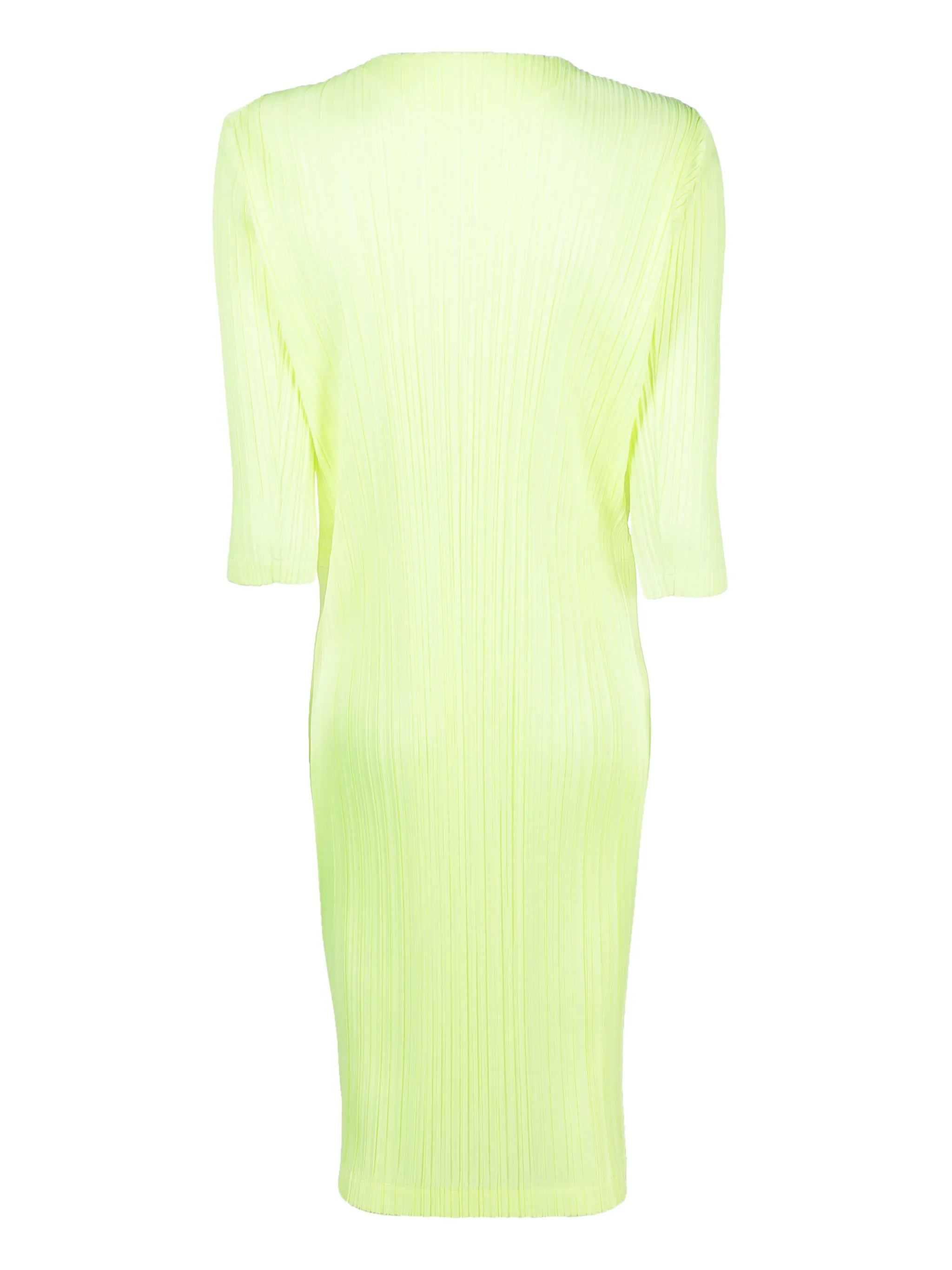pleated midi dress