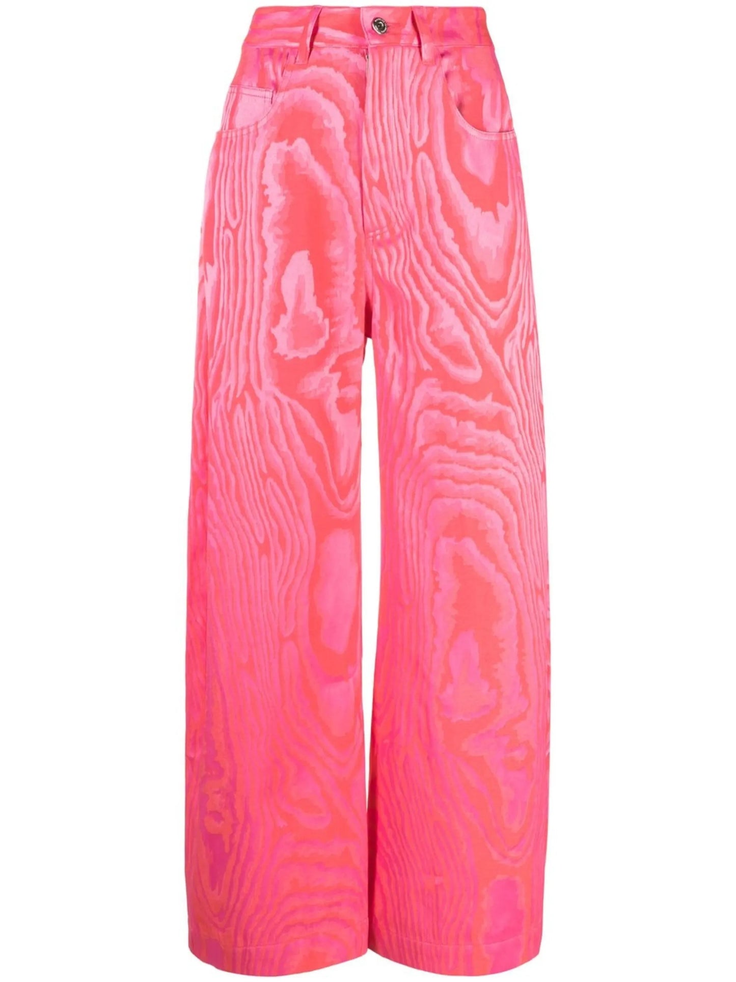 abstract-print wide-leg trousers