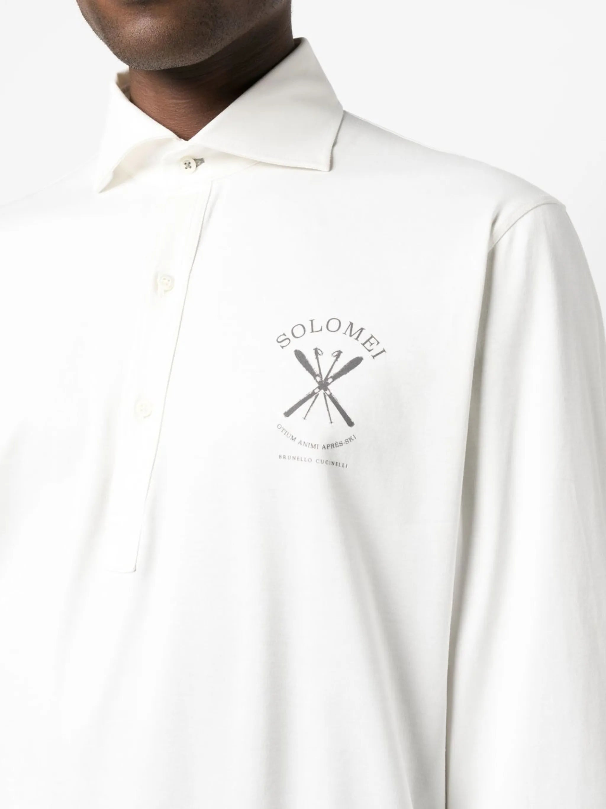 graphic-print cotton shirt