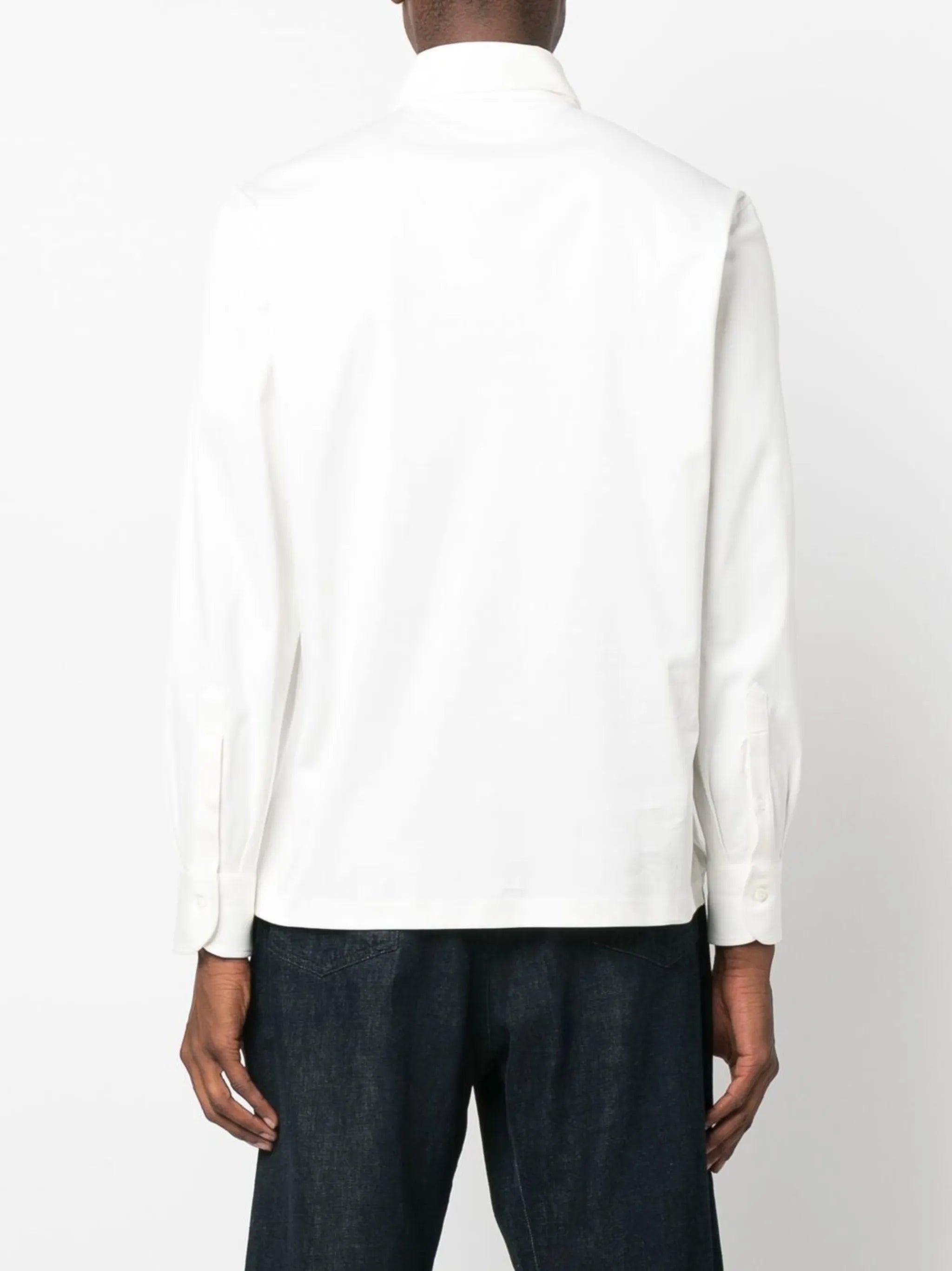 graphic-print cotton shirt