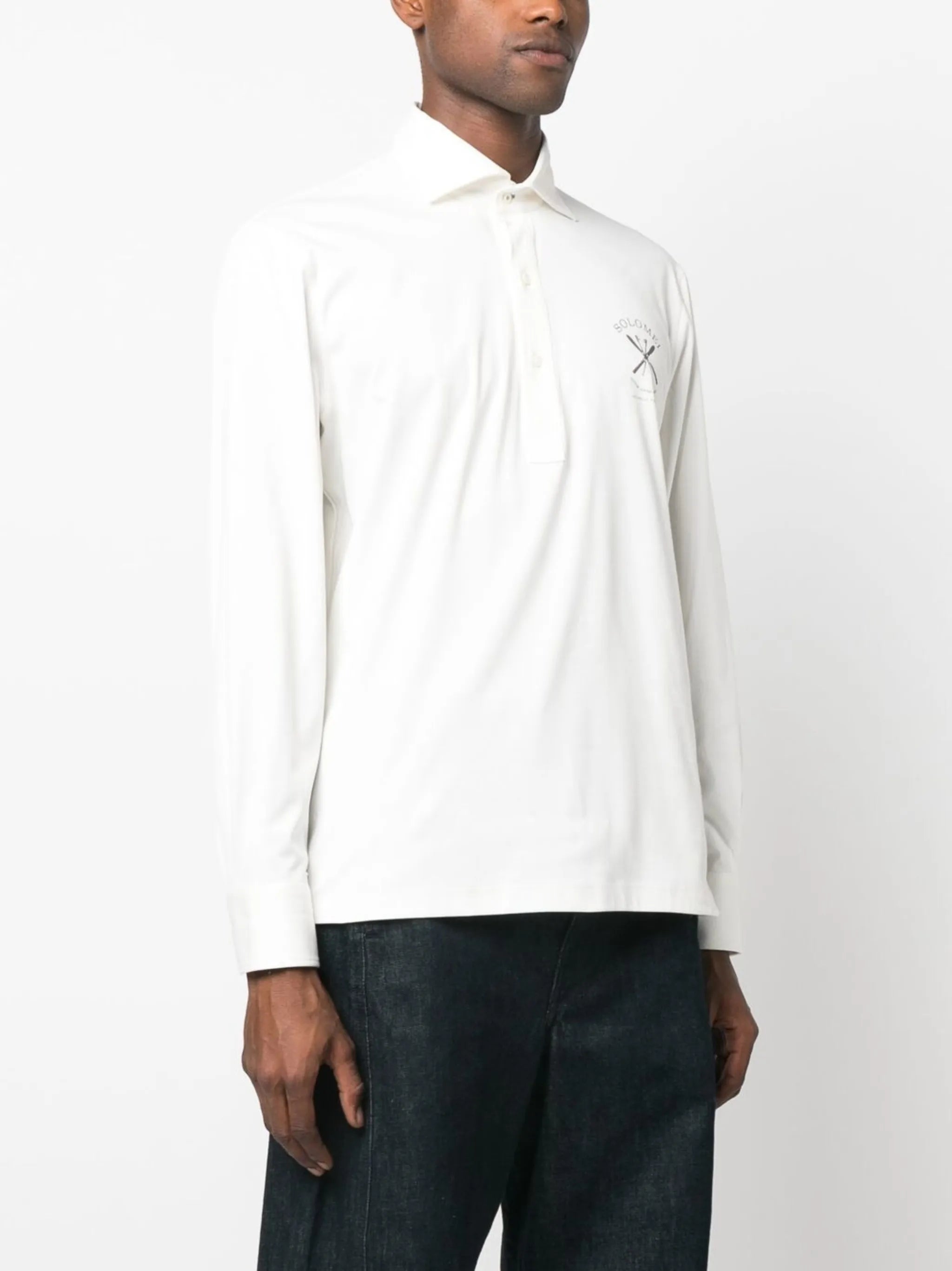 graphic-print cotton shirt