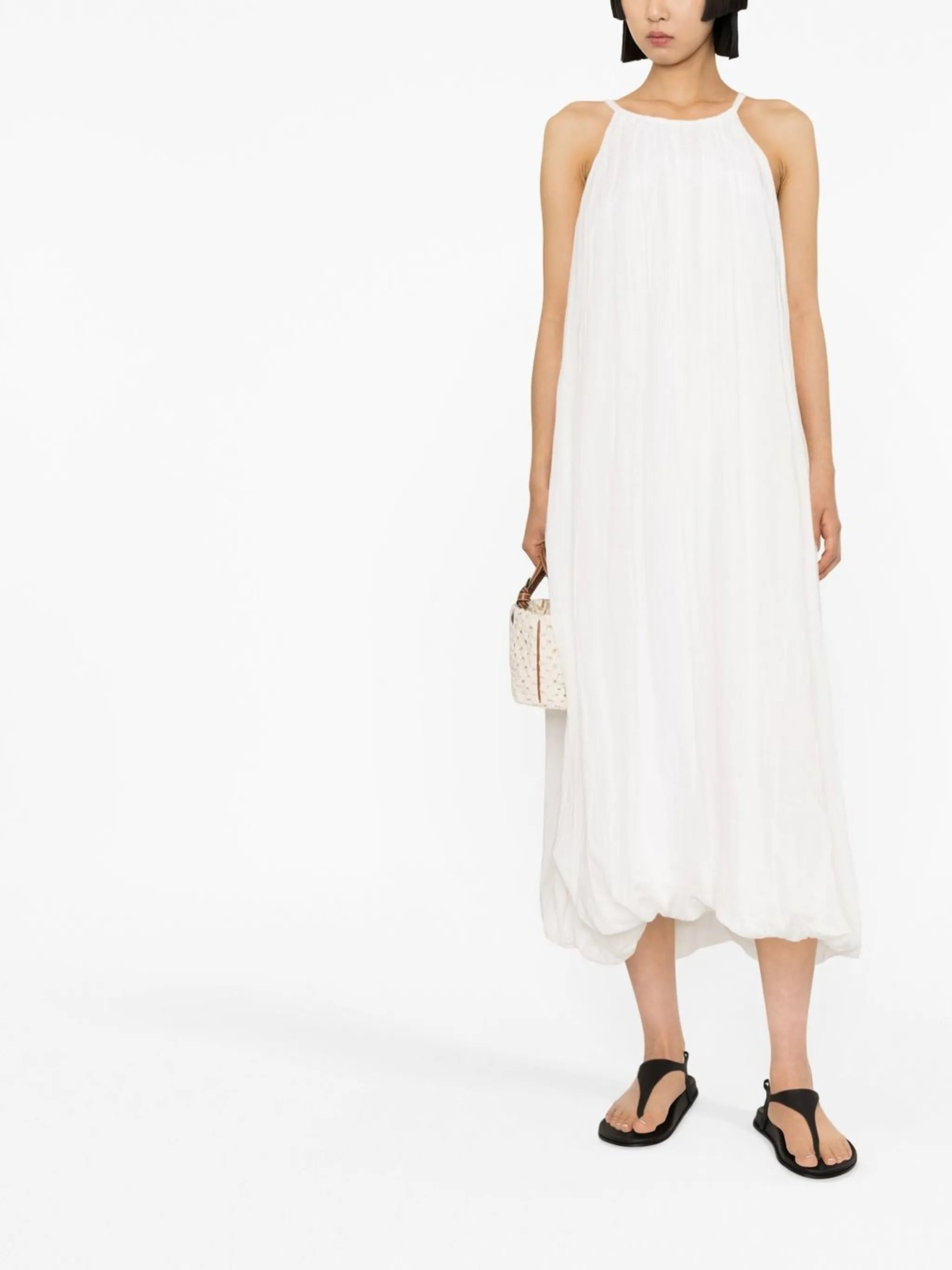 halterneck midi dress