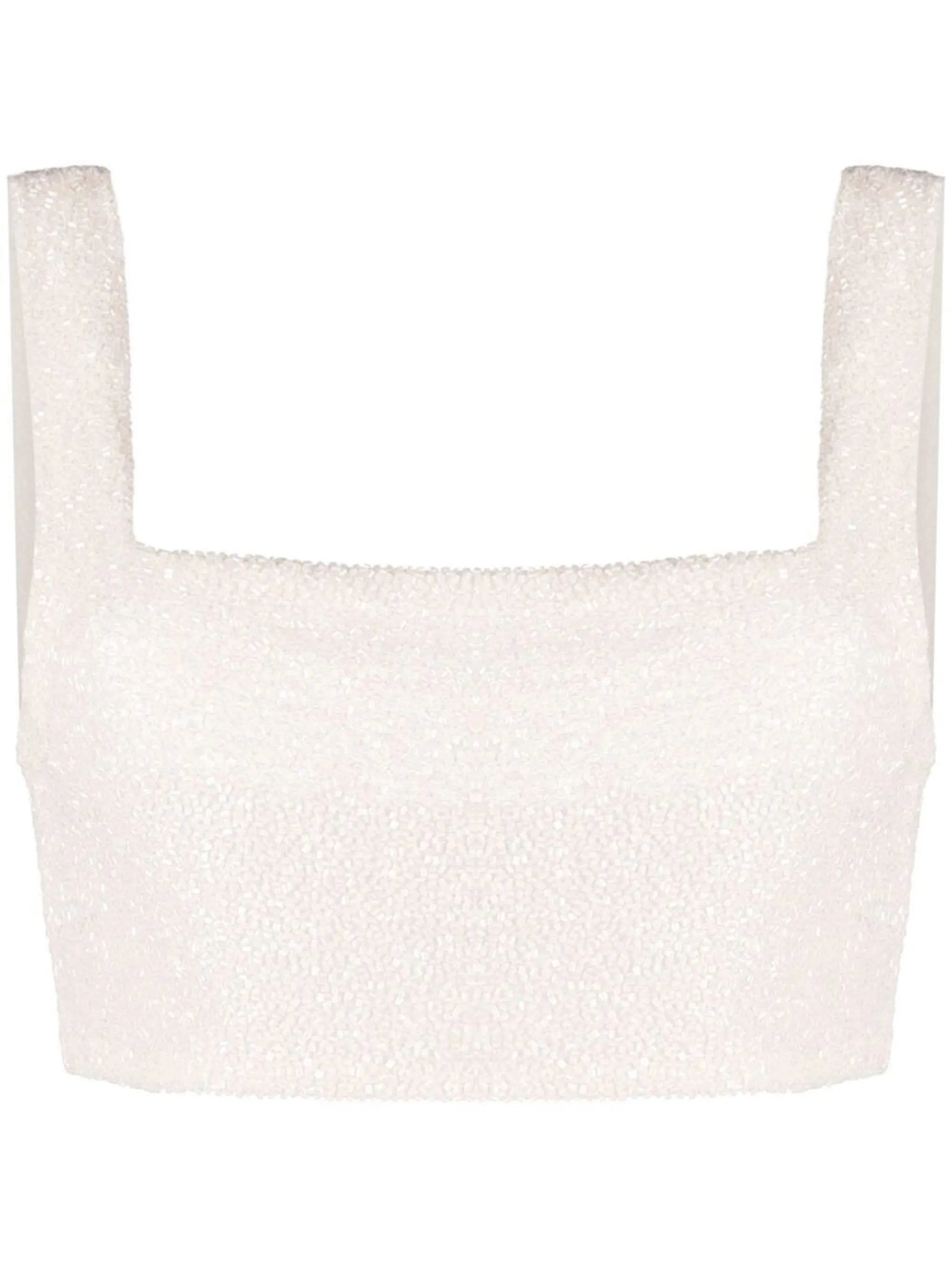 square-neck cropped vest