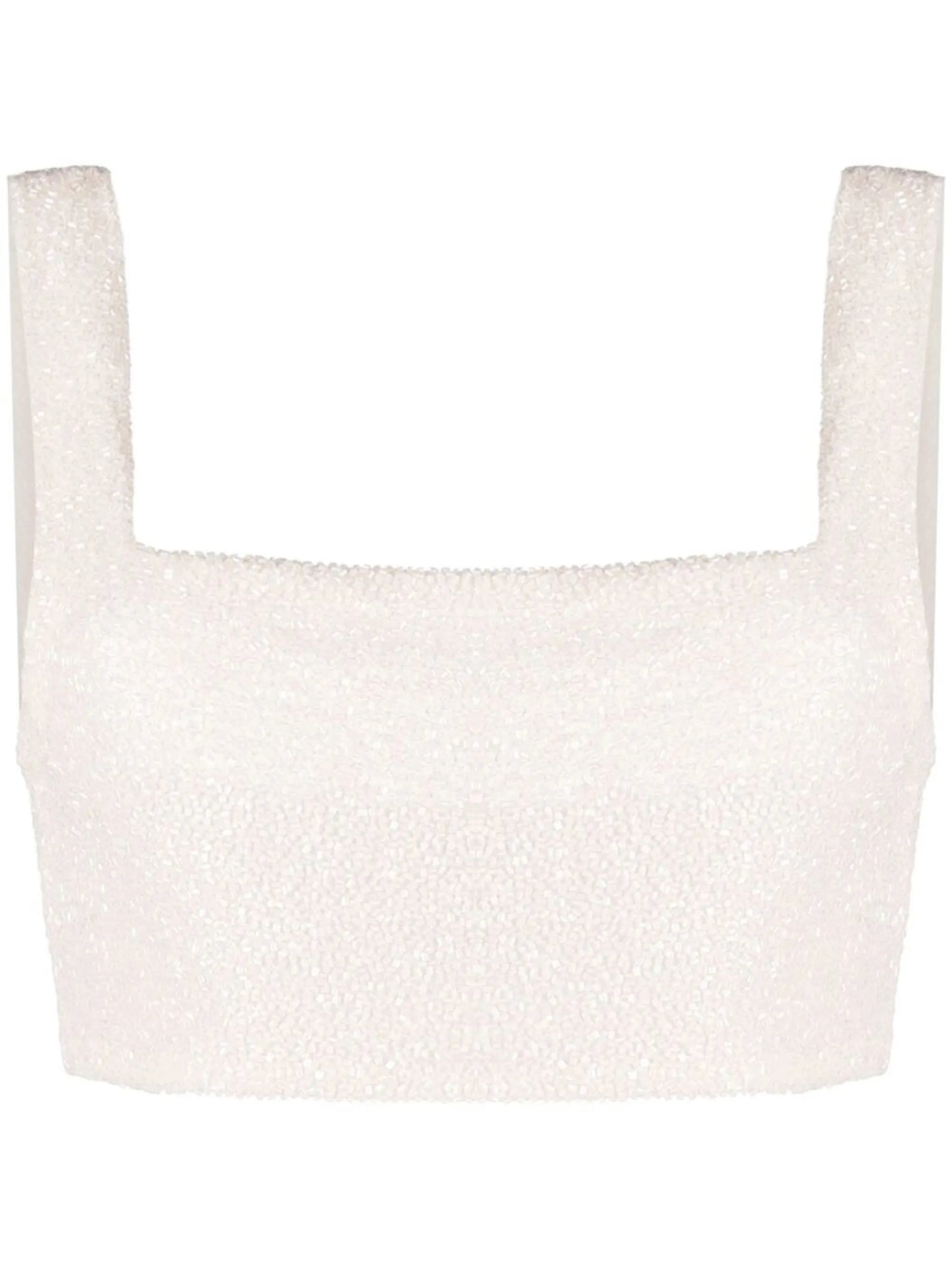 square-neck cropped vest