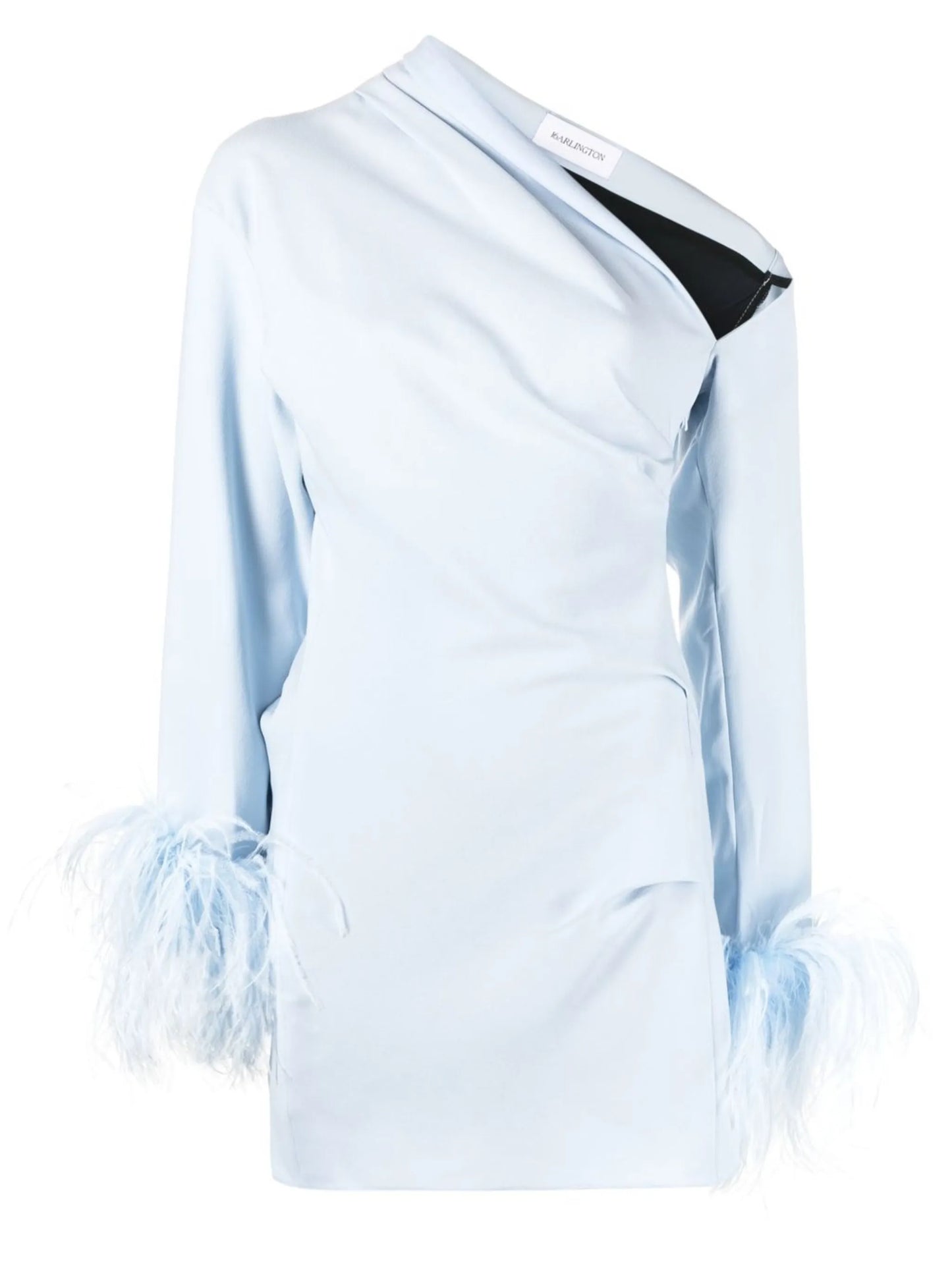 Adelaide feather-trim minidress