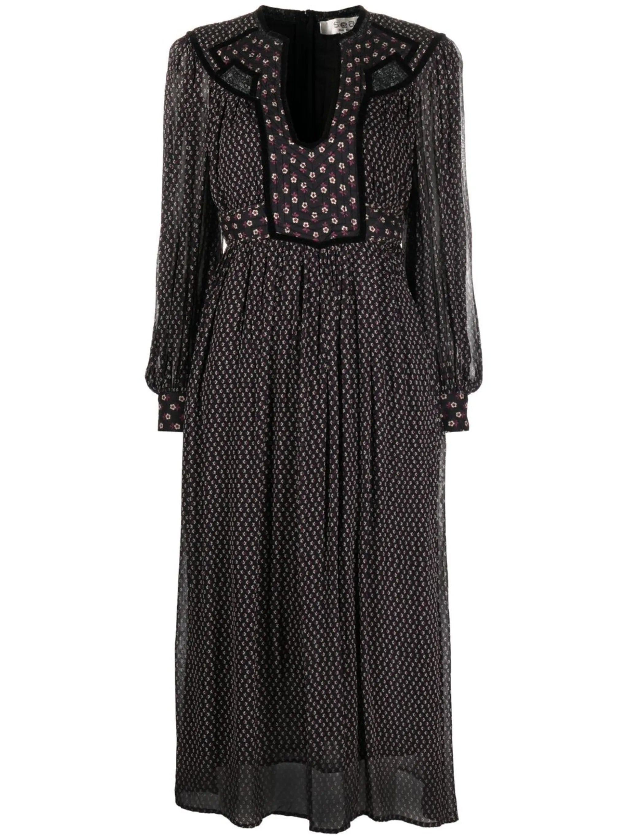 Alani tie-back midi dress