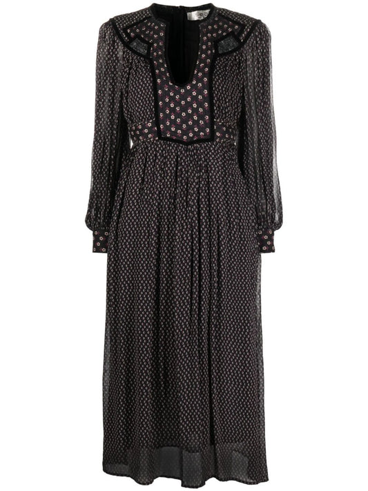 Alani tie-back midi dress