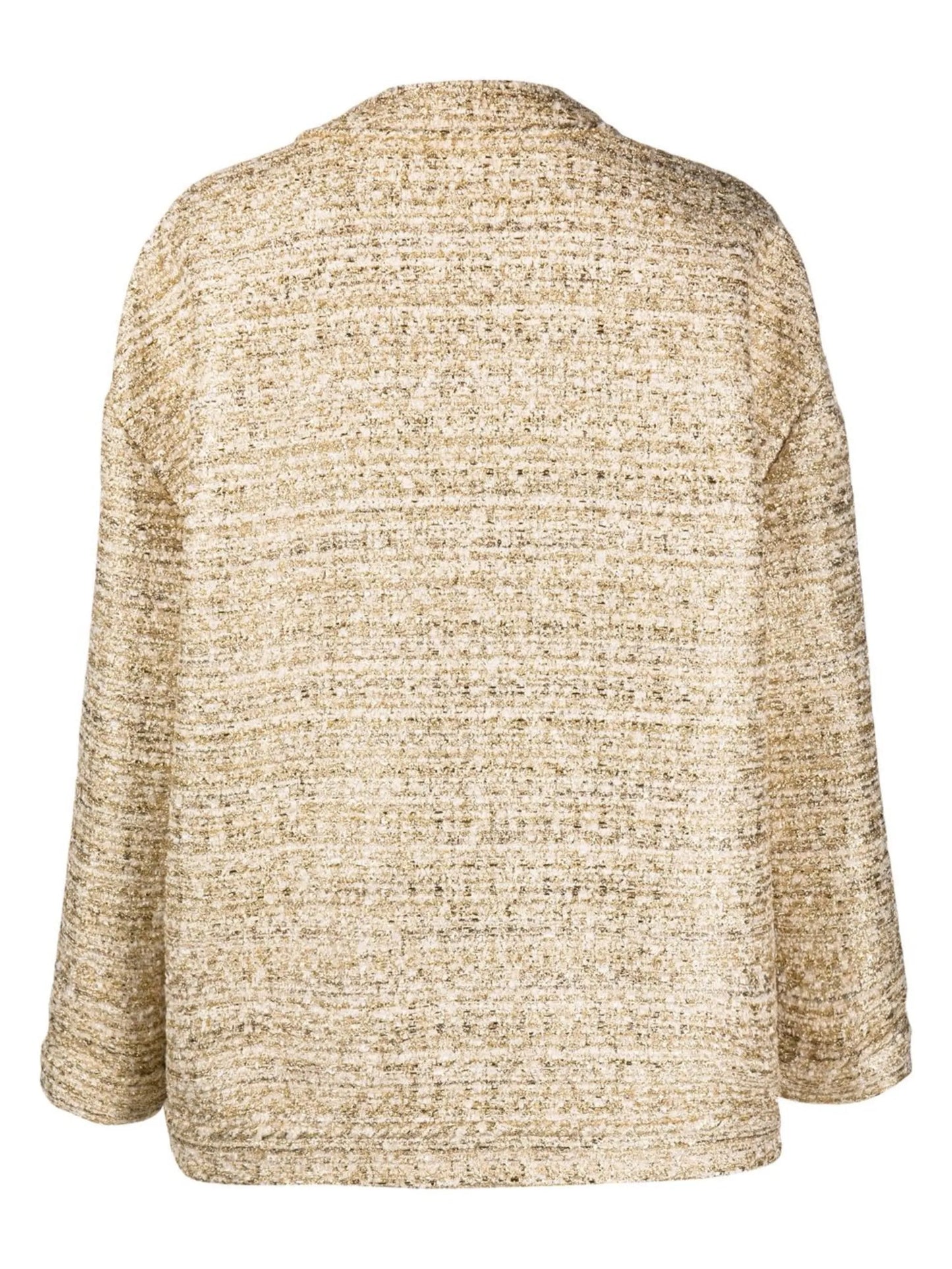 Roman Stud metallic tweed cardigan