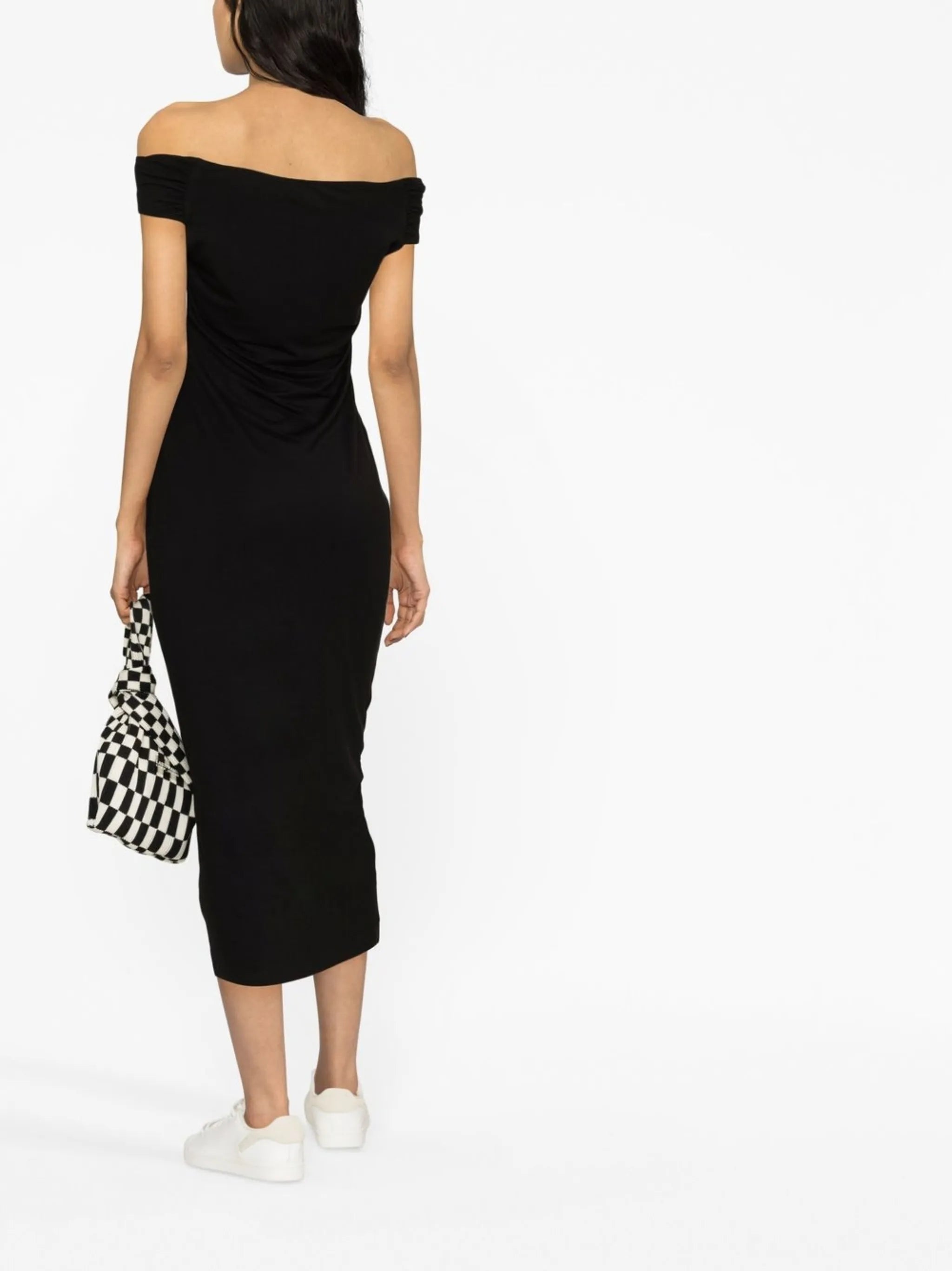 Jamen off-shoulder knitted midi dress