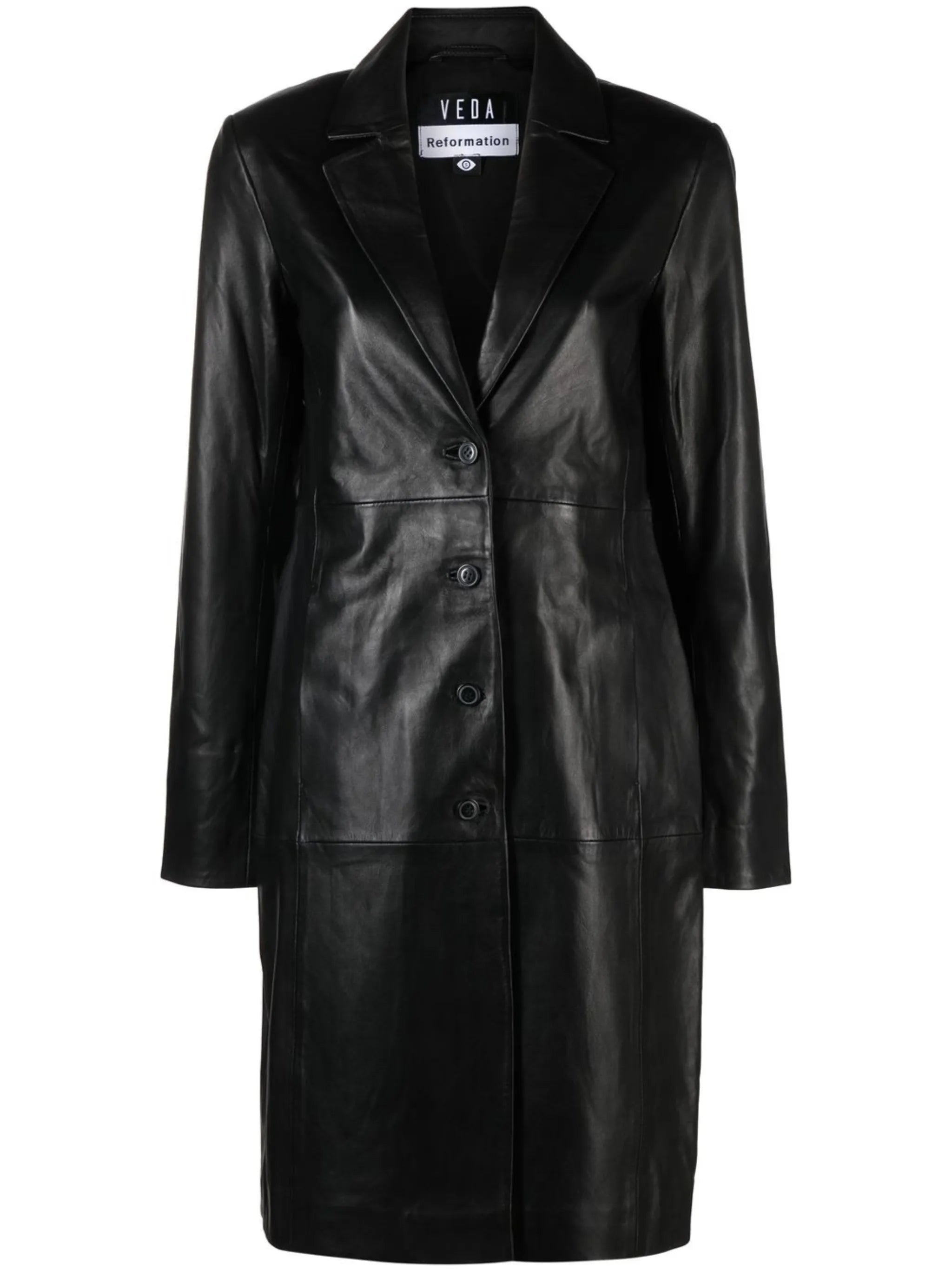 Veda Crosby 90s longline leather blazer