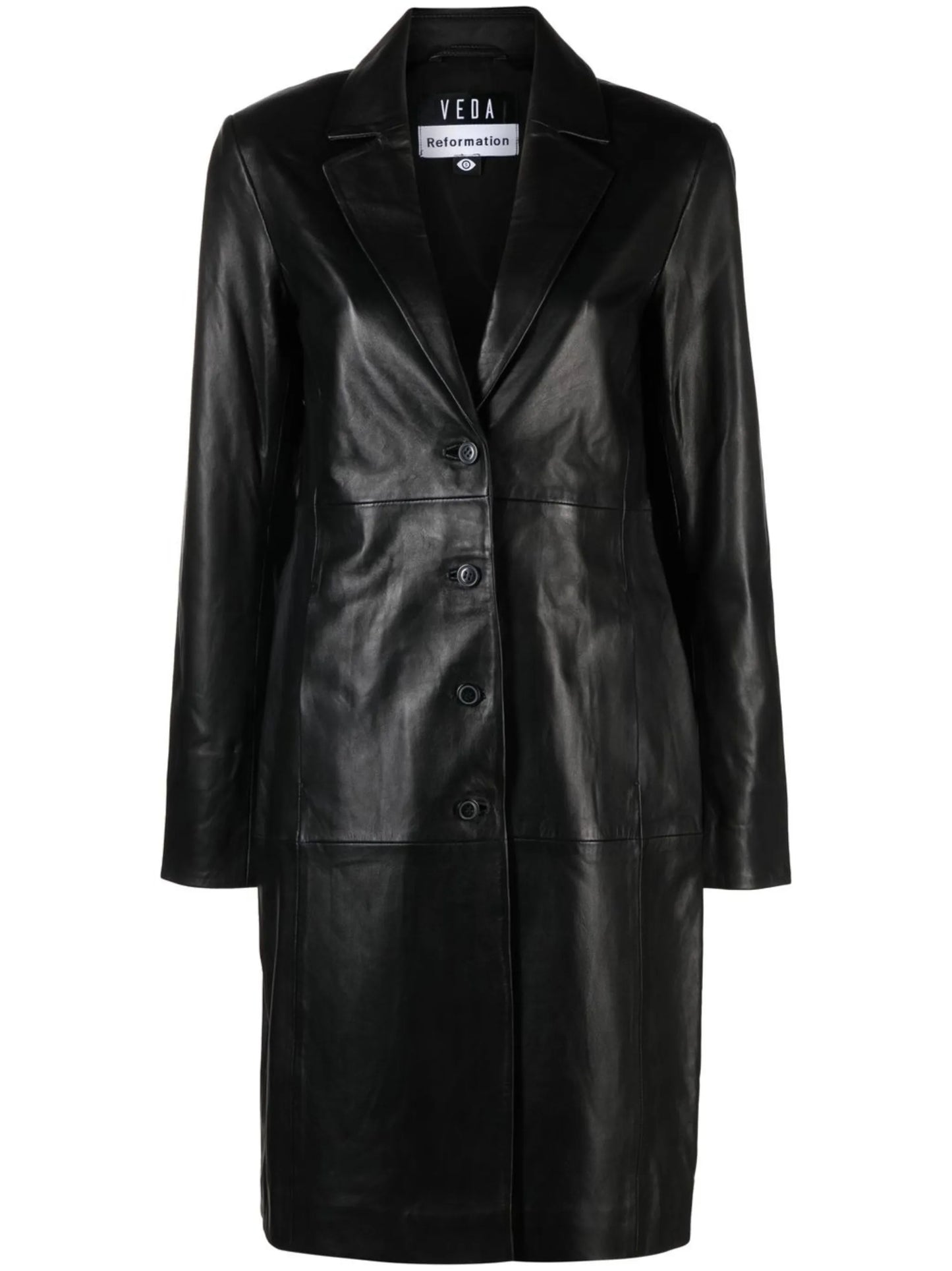 Veda Crosby 90s longline leather blazer
