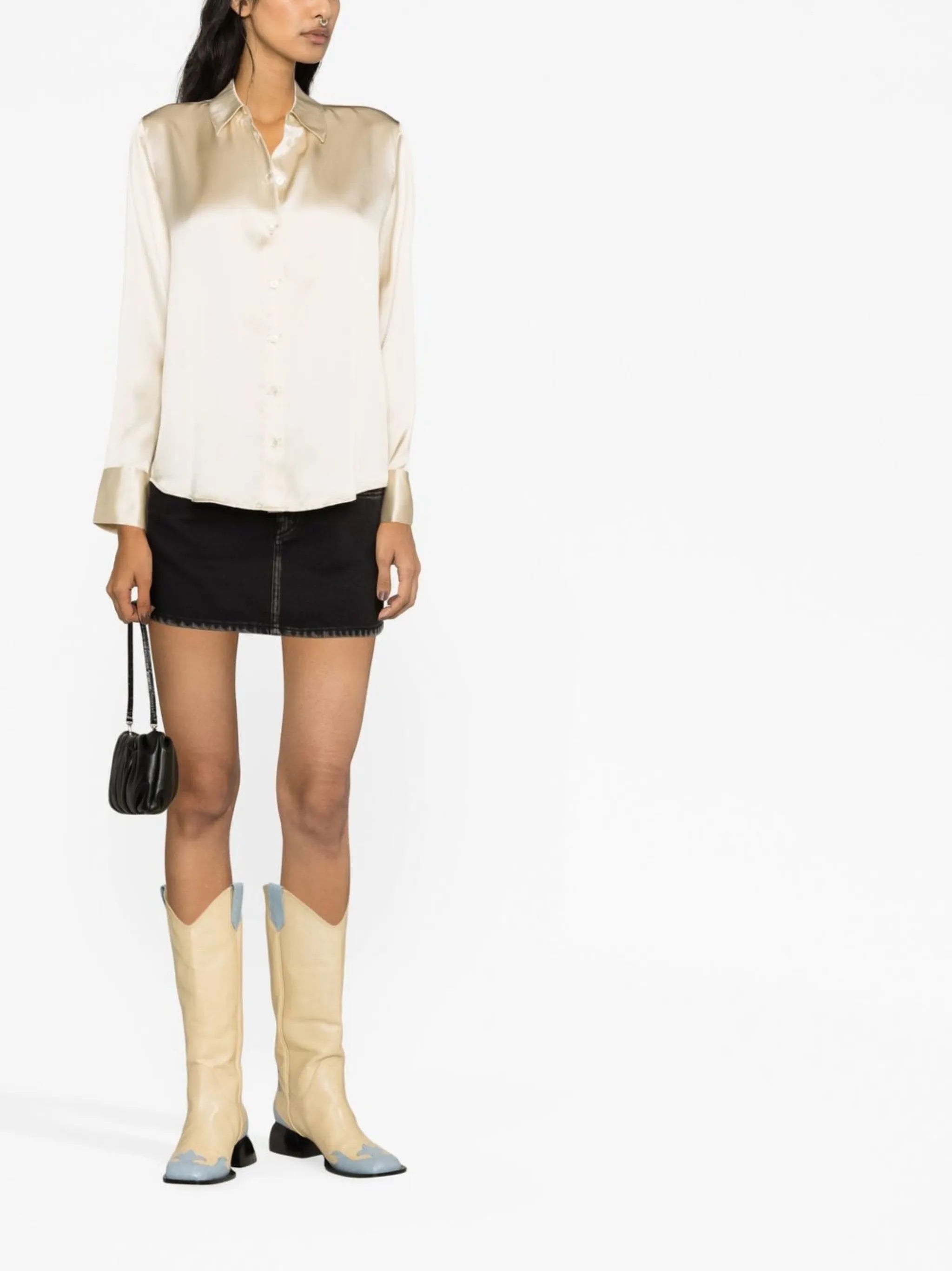 Sky silk shirt