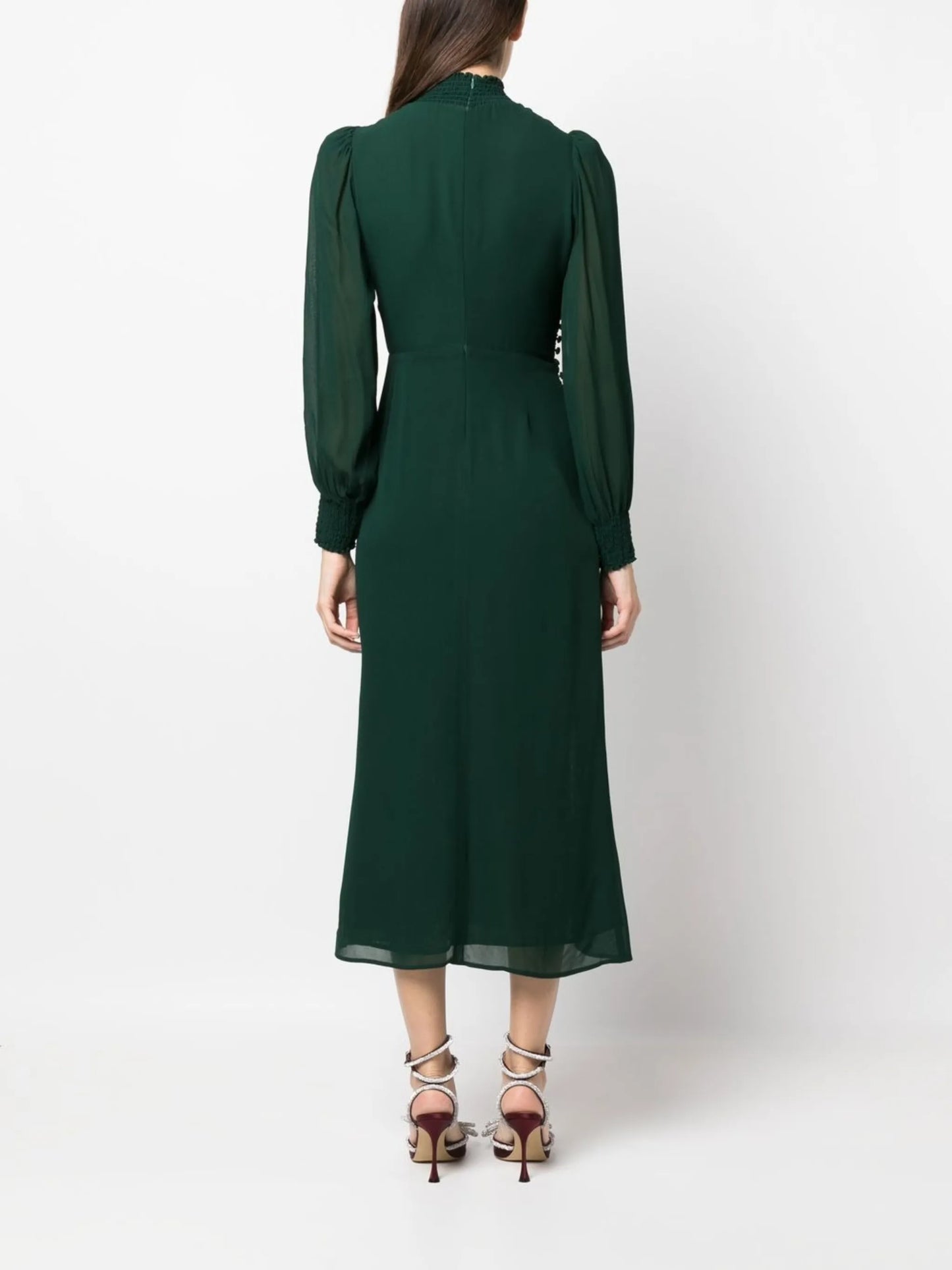 Aude high-neck midi dress